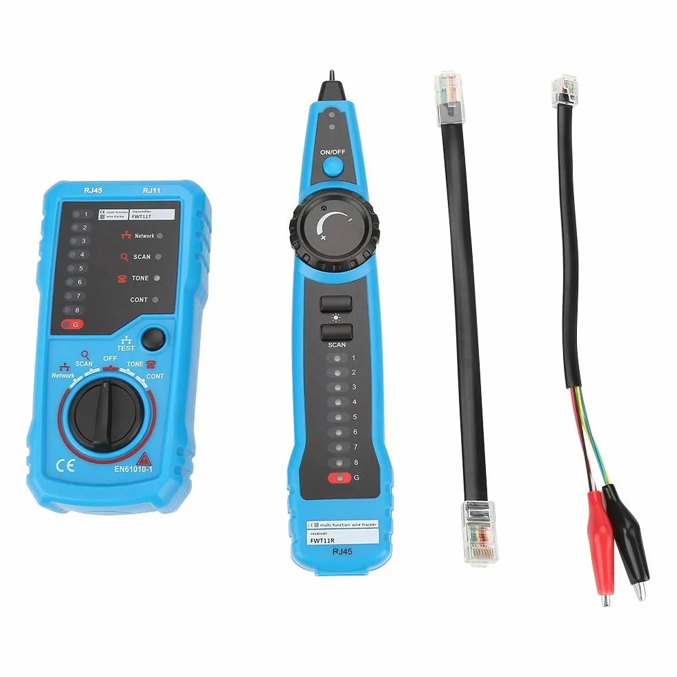 Qinlorgo FWT11 Wykrywacz kabli lokalizator przewodów RJ11-RJ45 Ethernet LAN