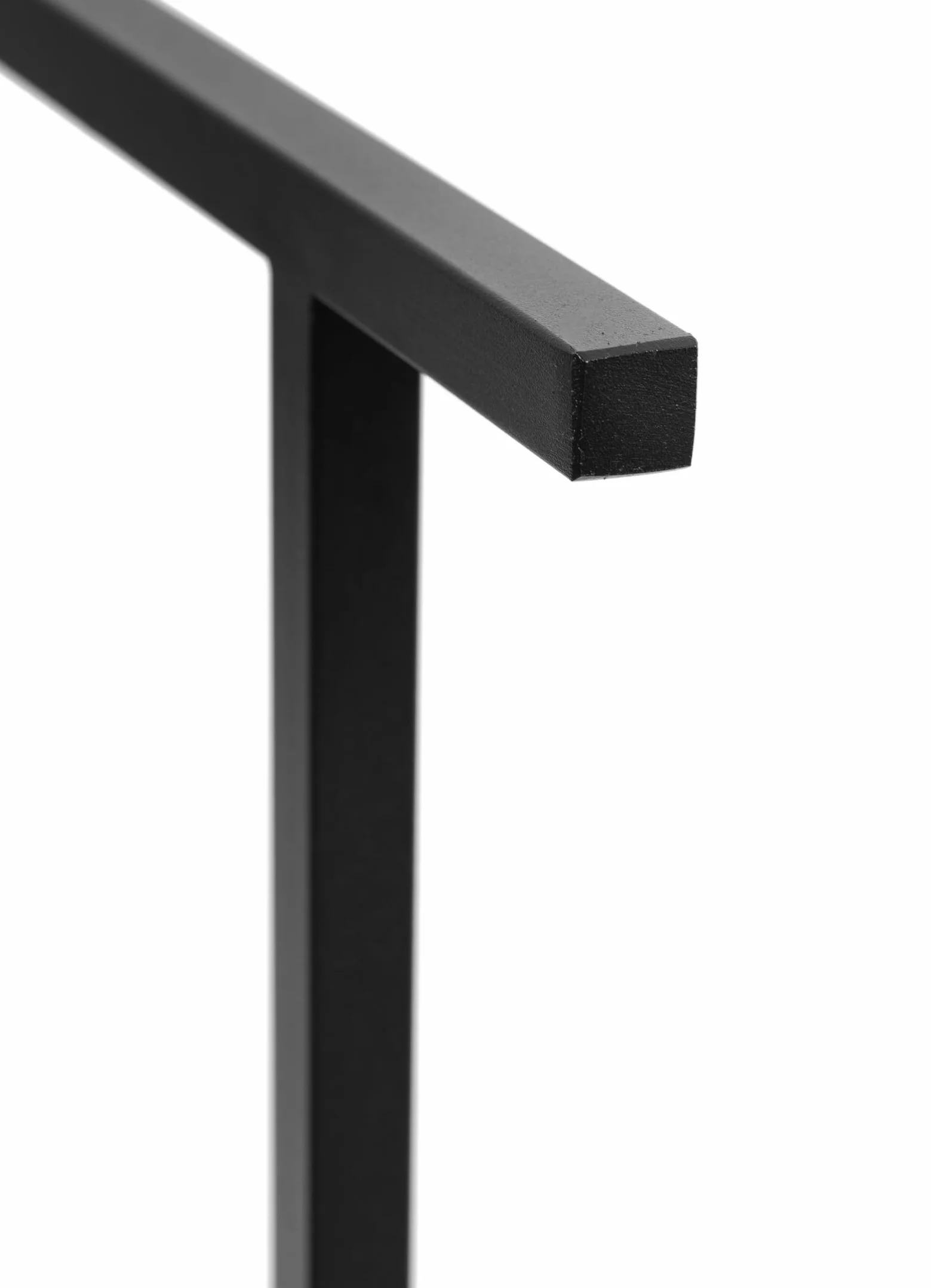 Wolnostojący Wieszak na Ręczniki Metalowy 20x85x45cm 2 Pręty Antypoślizgowy Czarny T-STILO