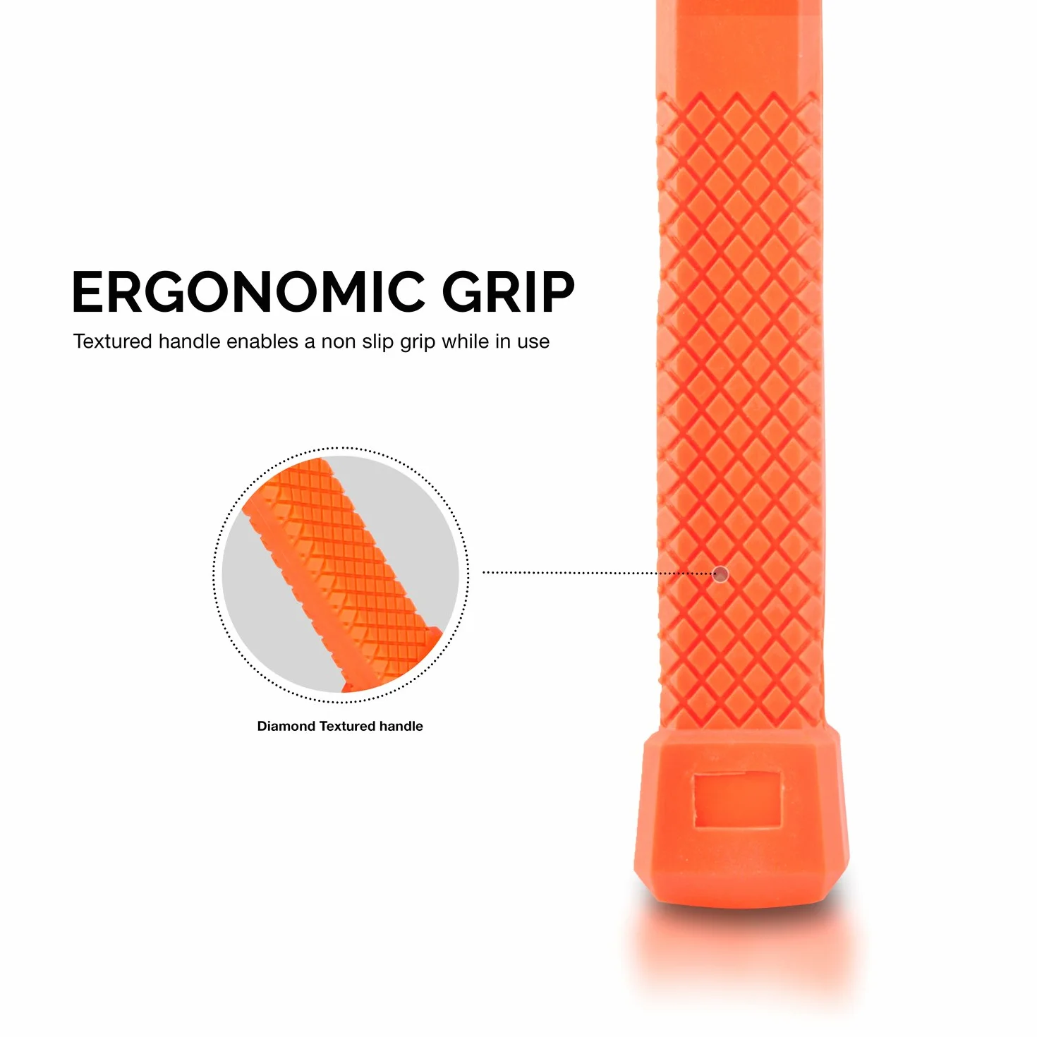 Neiko 02846A 0.5 kg Dead Blow Hammer Neon Orange Unibody Molded Odporny na iskry
