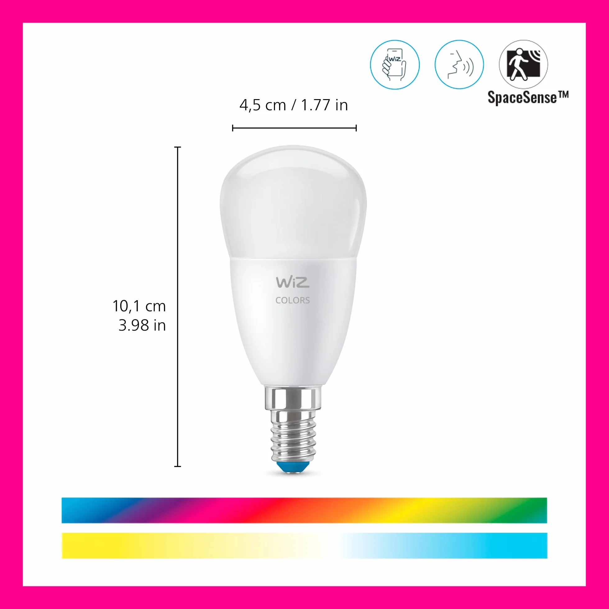 WiZ Inteligentna Żarówka 40W P45 E14 Wi-Fi Bluetooth Sterowanie Aplikacją