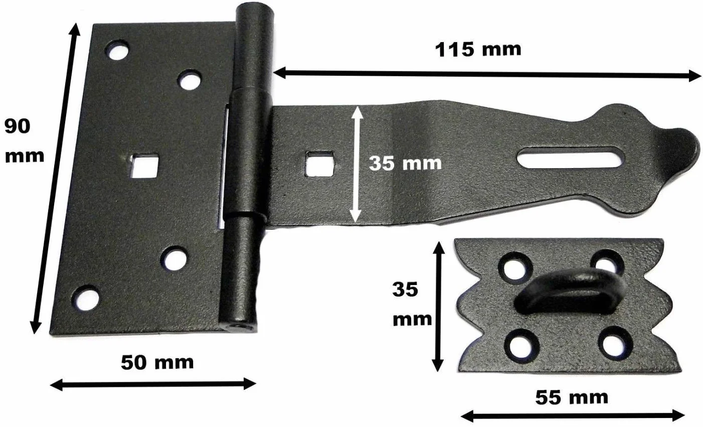 KOTARBAU® Osłona bezpieczeństwa 160 x 35 mm Zawias awaryjny Rygiel drzwiowy kłódka składana blokada do piwnicy