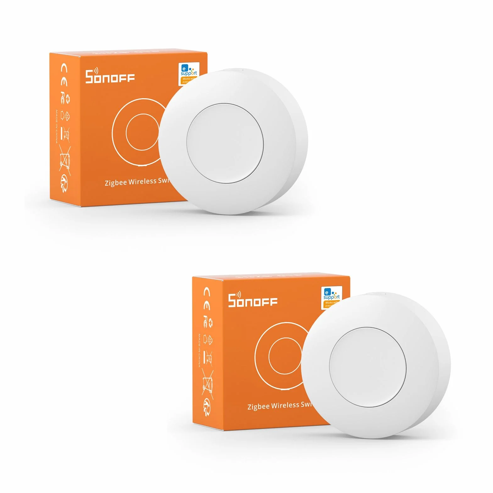 SONOFF SNZB-01P Zigbee Mini inteligentny przełącznik dotykowy 2 szt. 3-drożny przycisk sterowania do inteligentnego domu