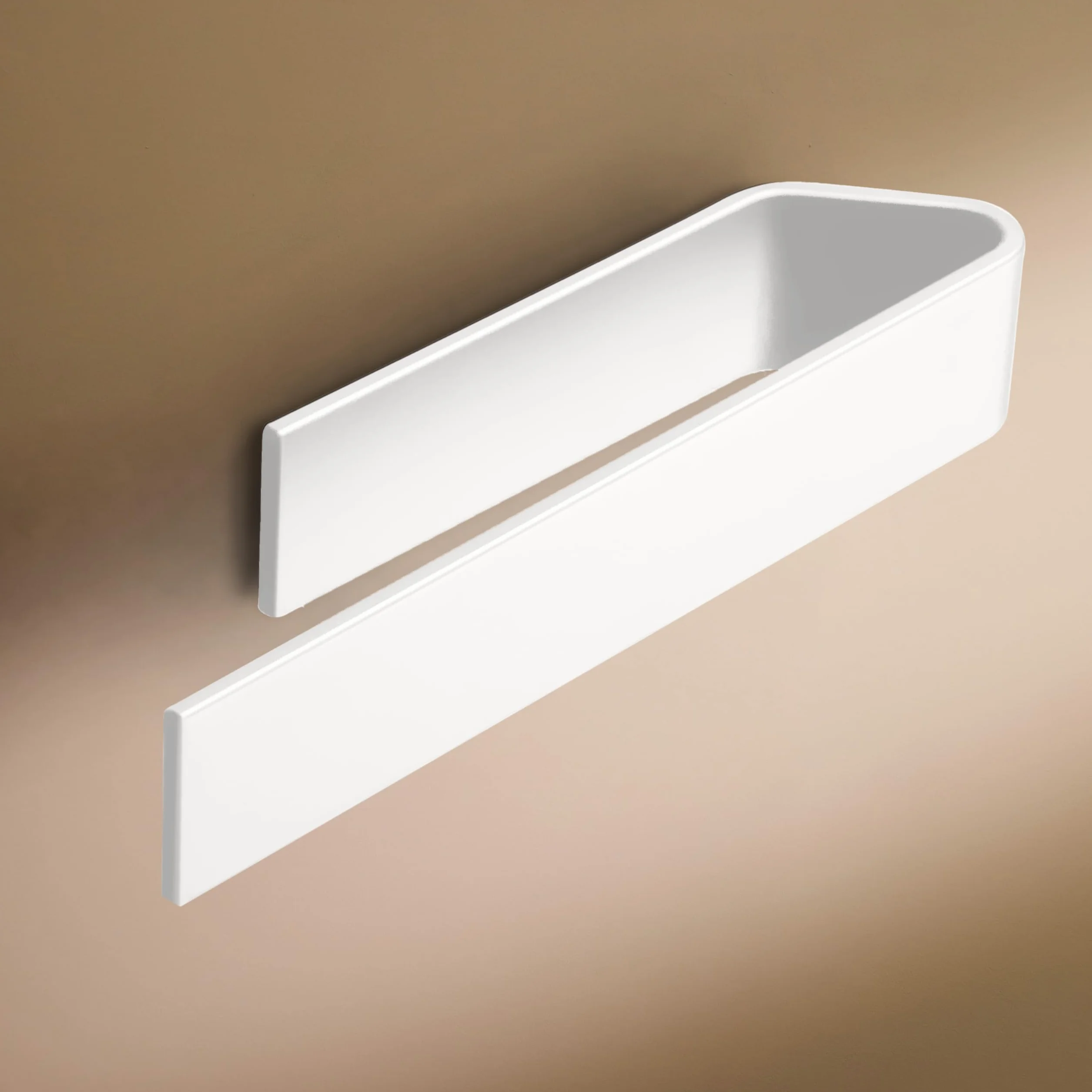 Designfactory Wieszak na ręczniki Hamburg 40 cm biały matowy samoprzylepny