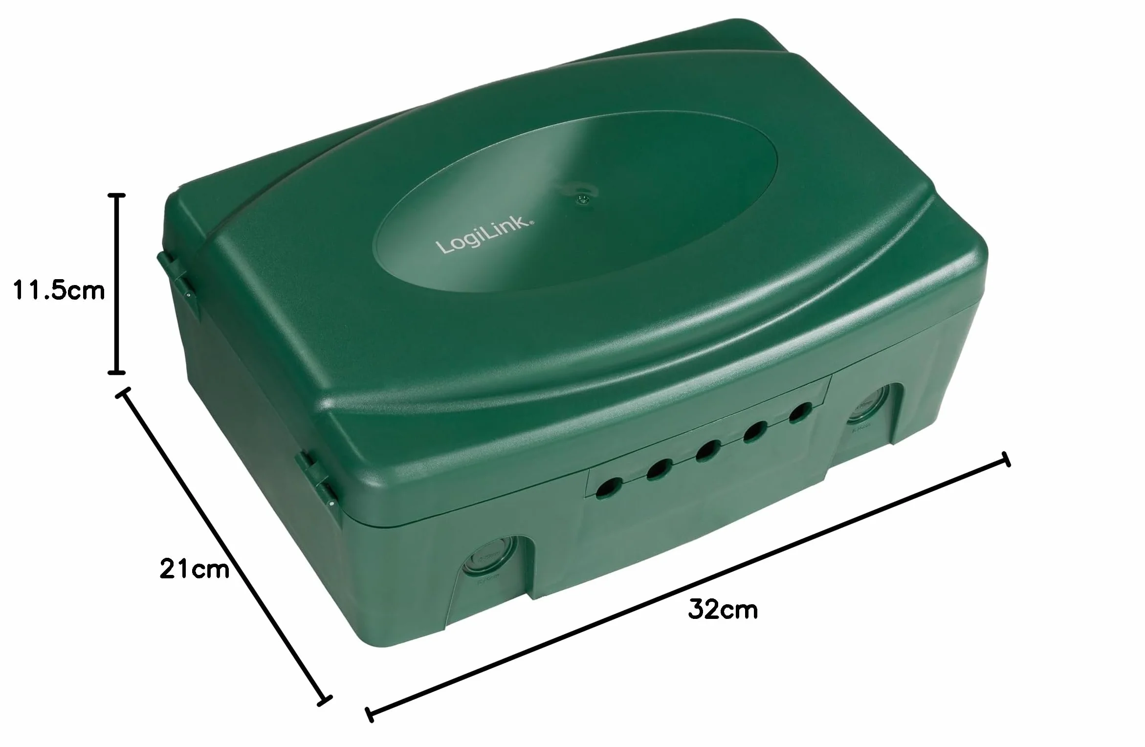 LogiLink Skrzynka elektroniczna IP54 32x21x11,5 cm zielona odporna na warunki atmosferyczne