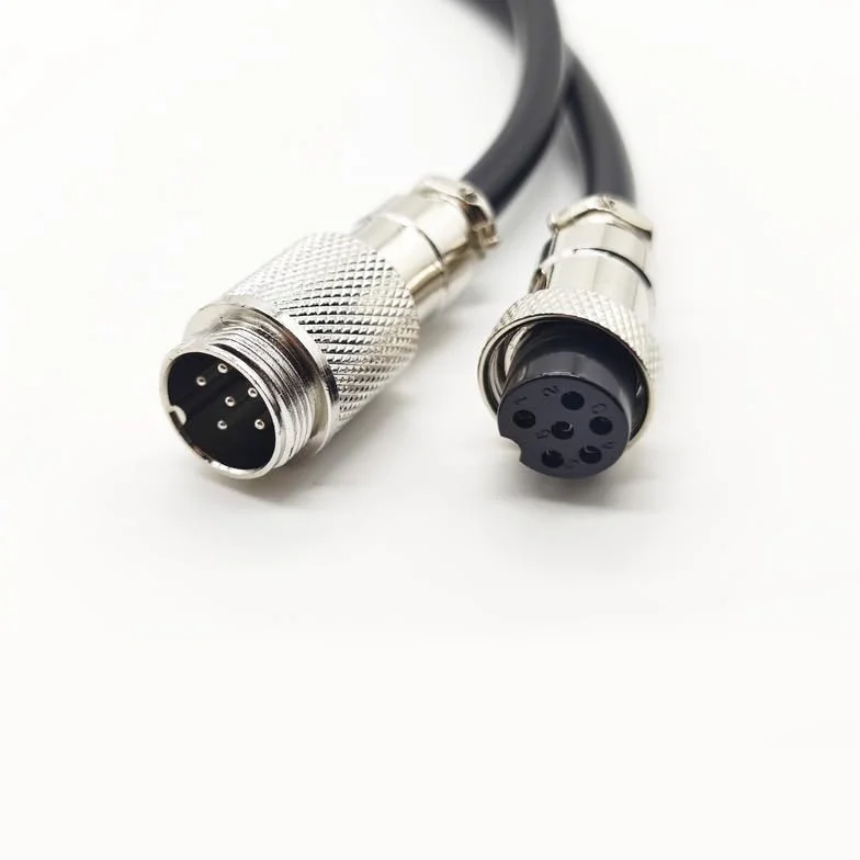 GX16 6-biegunowy kabel lotniczy męski żeński 22AWG 2m