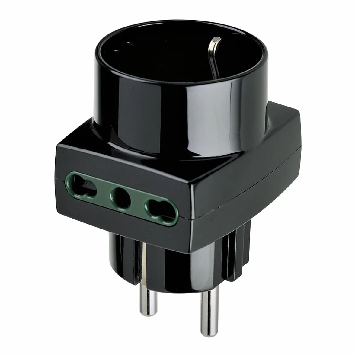 VIMAR RI.00325N bezpieczny wielokrotny adapter 250 V wtyczka kombi DE FR 2x gniazdo P17/11 1x gniazdo 16 A standard IT P30