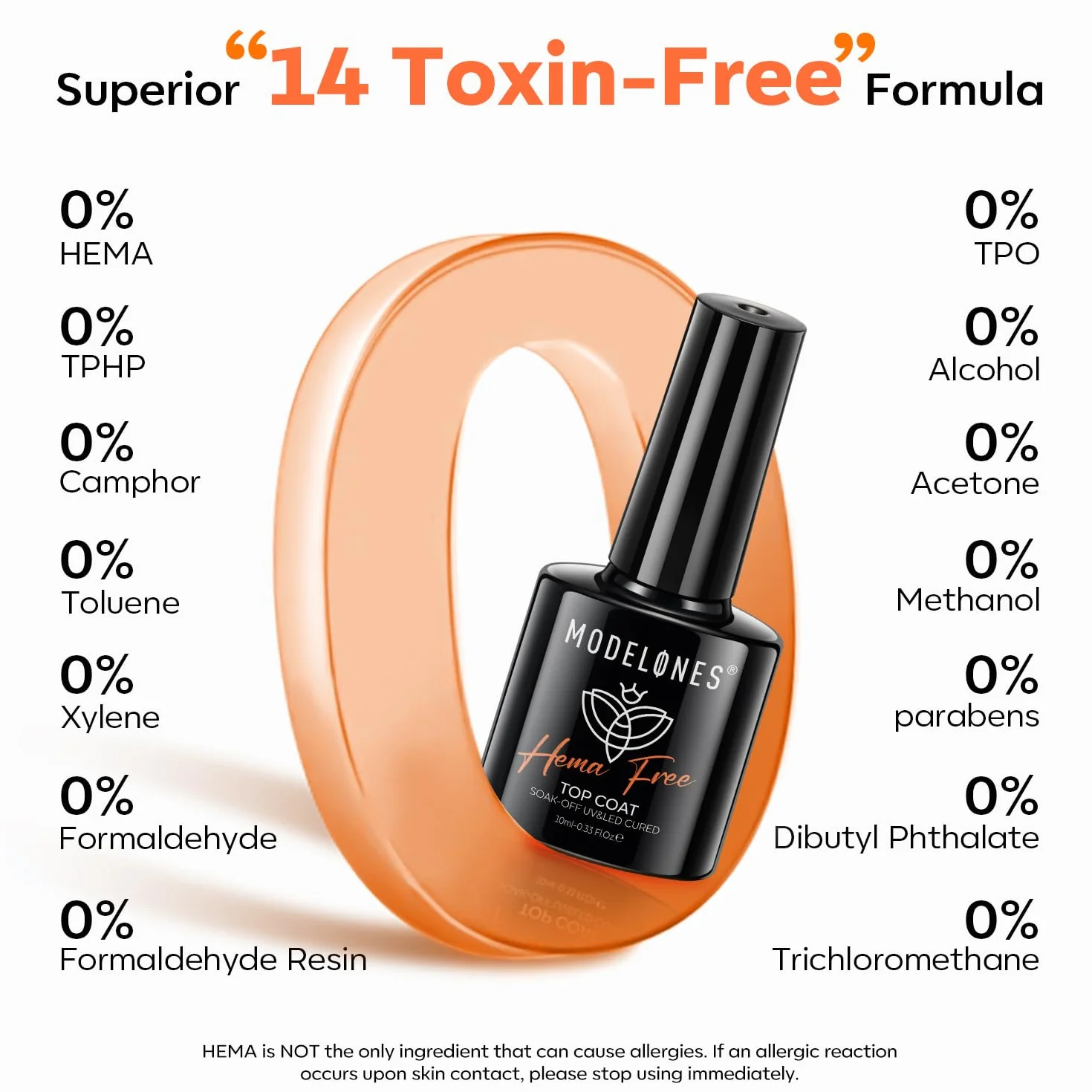 Modelones No Wipe Base und Top Coat Set 10 ml