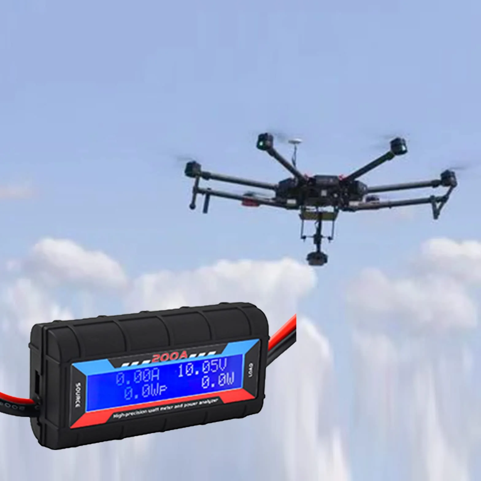 GERUI 200 A Analizator Mocy Watomierz Monitor Zużycia Baterii LCD Tester Modeli Akcesoria UAV