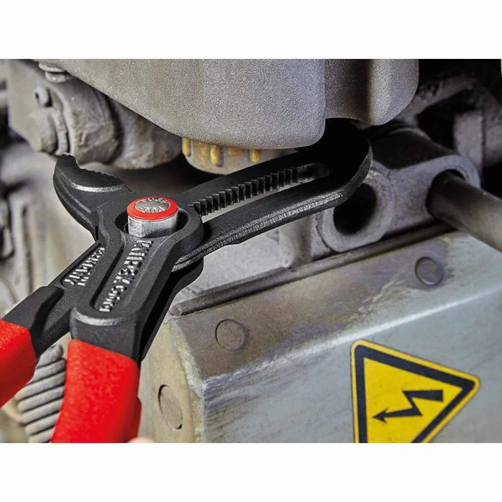 KNIPEX Cobra QuickSet Szczypce nastawne do rur 87 21 300 SB fosforanowana, szara
