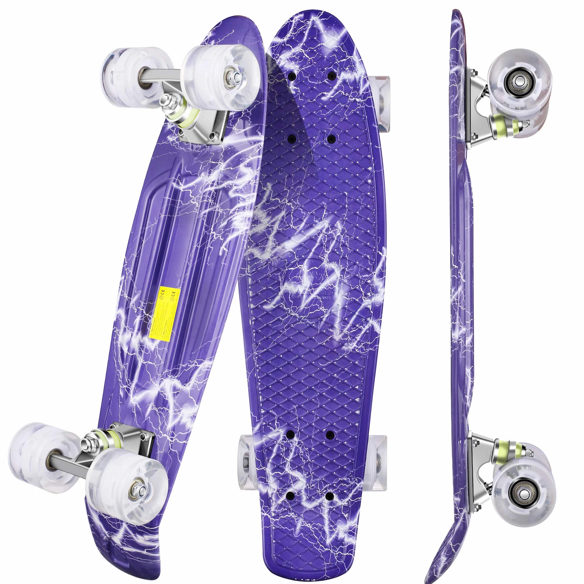 WeSkate deskorolka dla początkujących 22" kompletna mini Cruiser deskorolka plastikowa taca i kółka PU ABEC-9 łożysko dla dorosłych, nastolatków, chłopców, dziewcząt