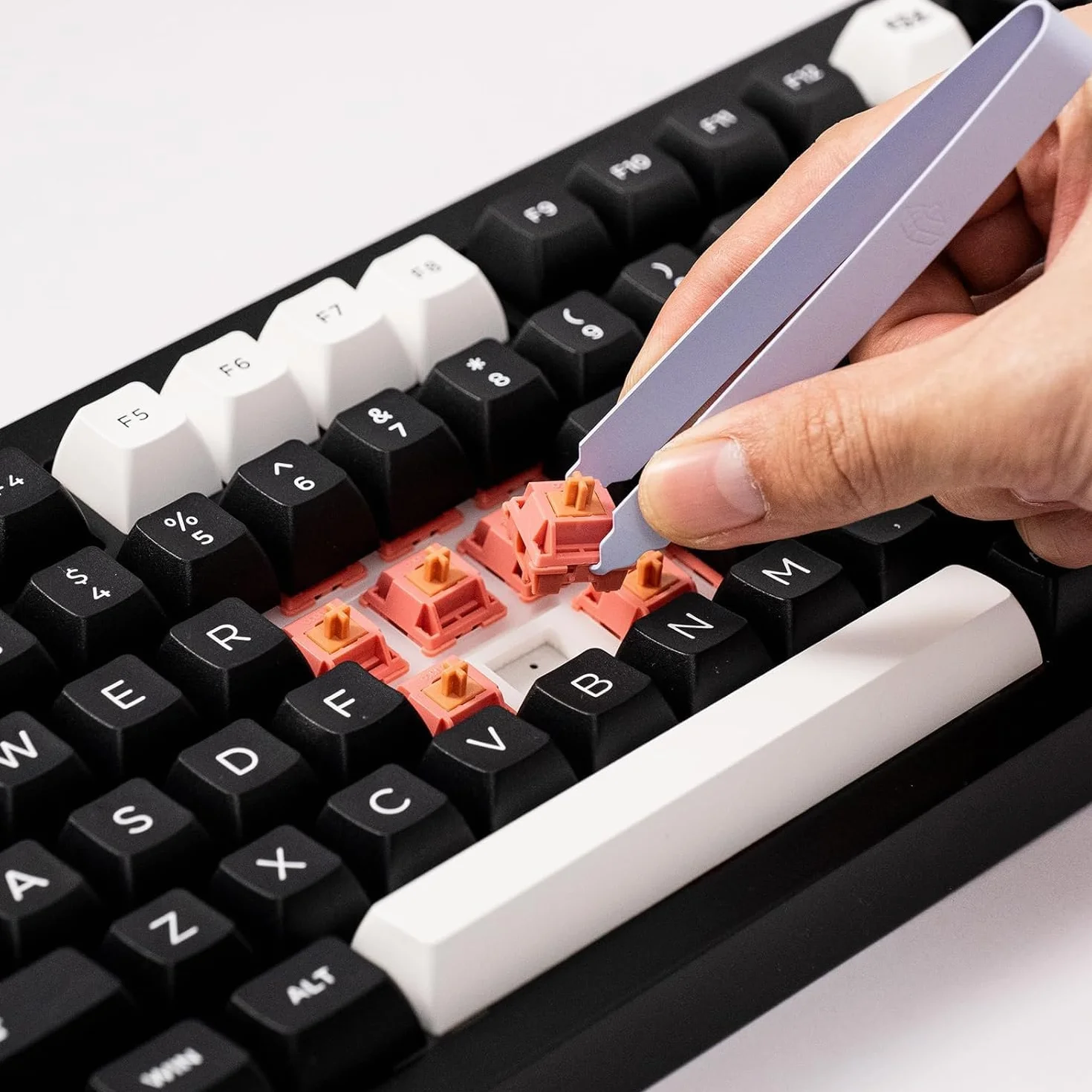Akko Switch Puller i Keycap Puller do przełączników Hot Swap w klawiaturach mechanicznych, DIY Custom Keyboard Removal Tool (fioletowy)