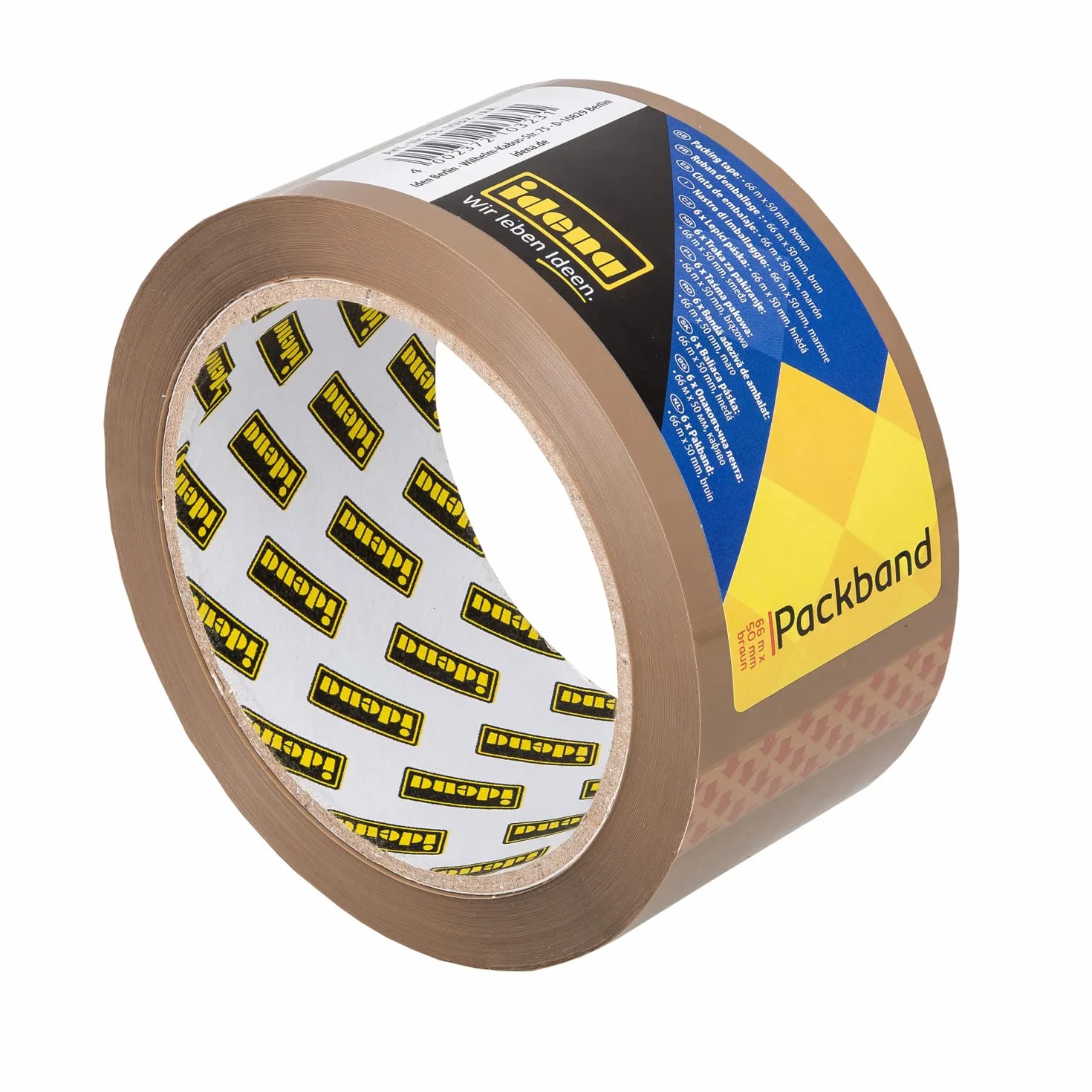 Idena Taśma klejąca brązowa 50 mm x 66 m 1 rolka cichej taśmy
