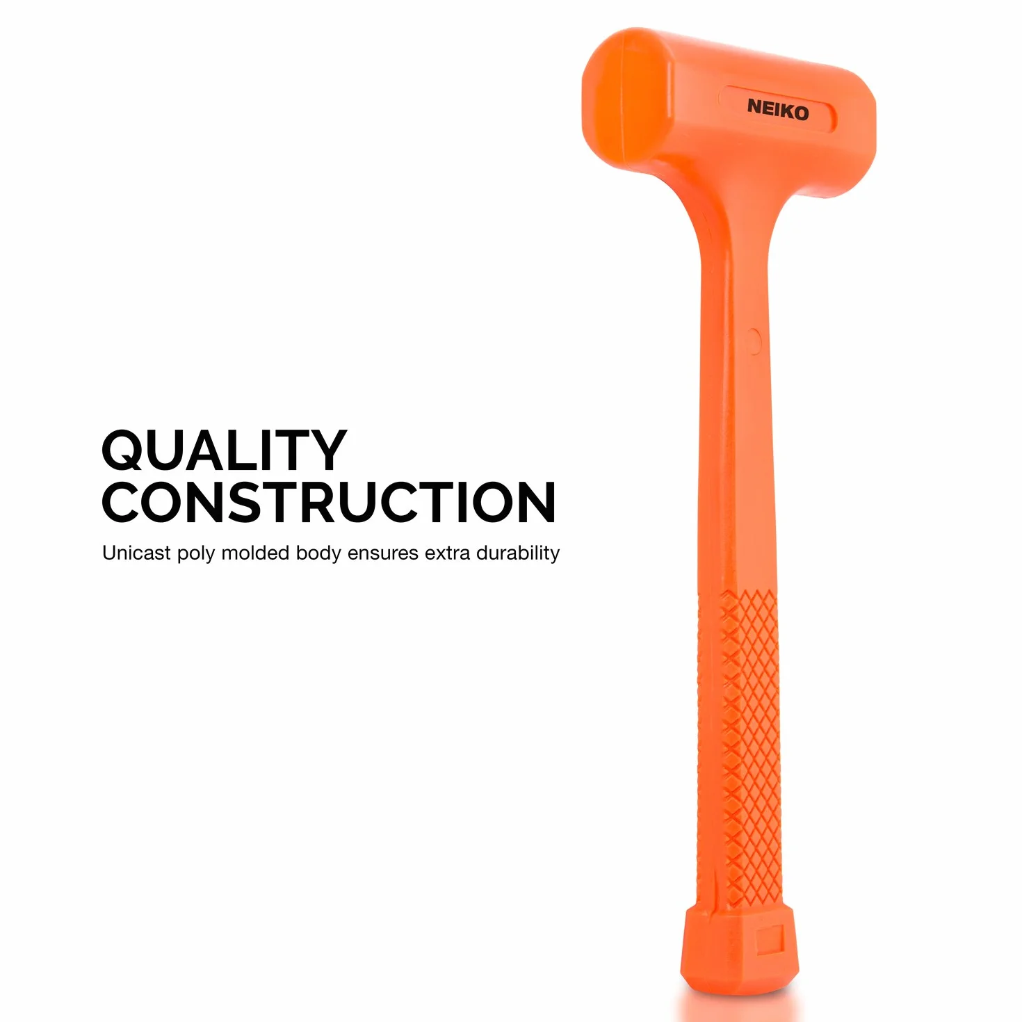 Neiko 02846A 0.5 kg Dead Blow Hammer Neon Orange Unibody Molded Odporny na iskry