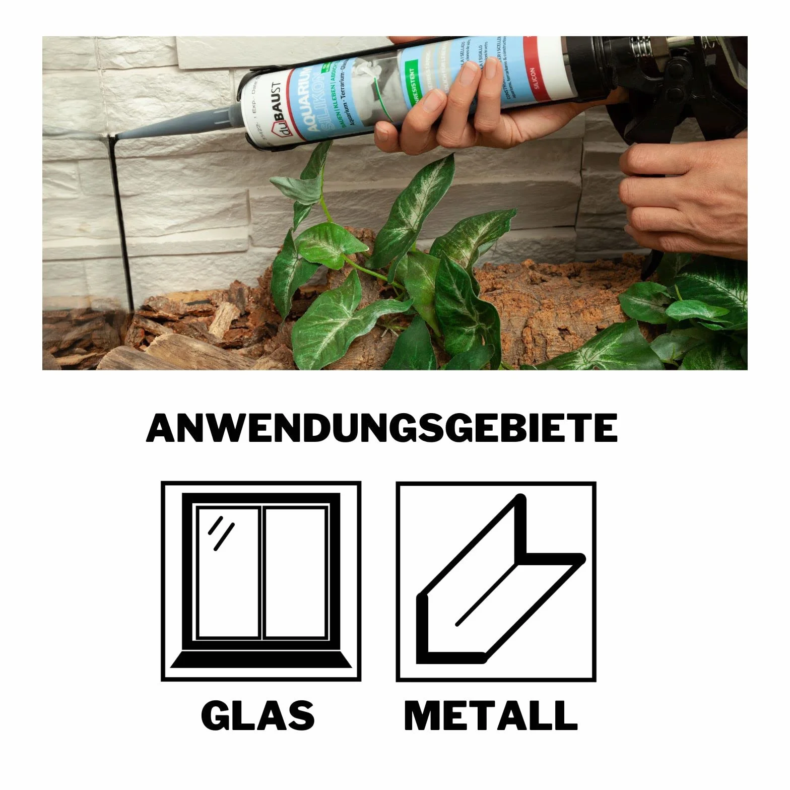 SAQ24 Silikonowy wkład 310 ml do akwarium słodkiej i morskiej klej przezroczysty