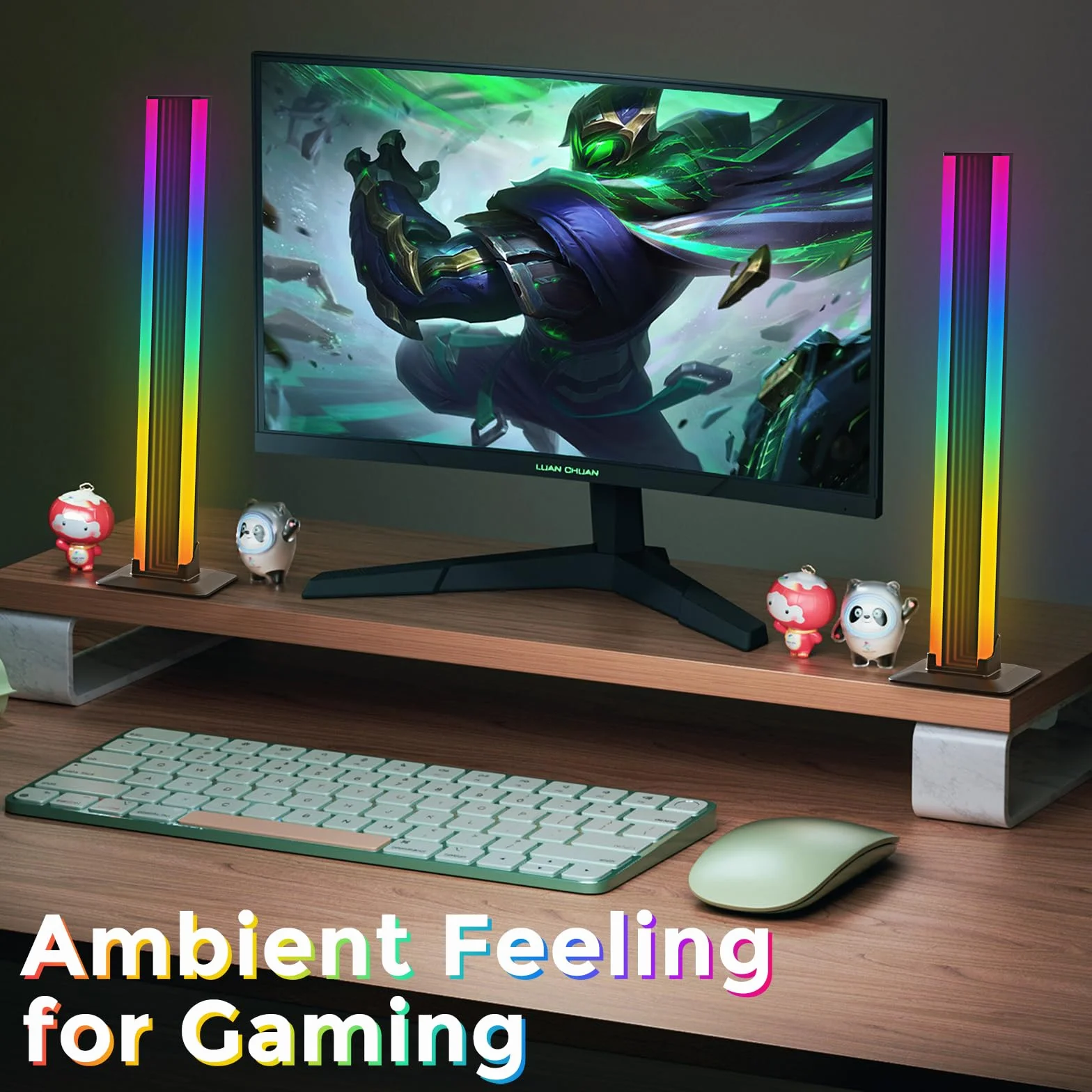 Eukee listwa świetlna RGB zestaw 2 szt. inteligentna z efektami świetlnymi i trybami muzycznymi