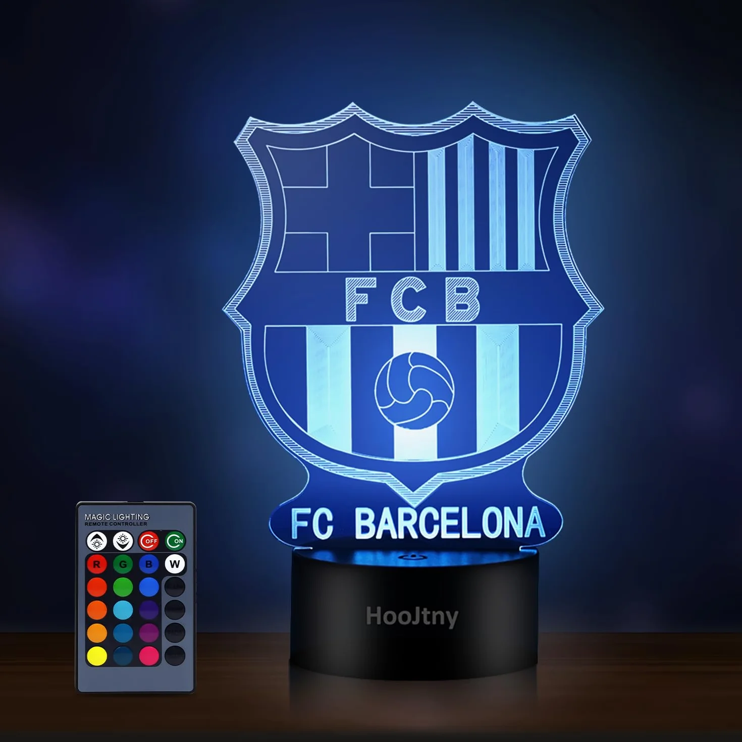 Barcelona Lampka Nocna Dziecięca LED 3D 16 Kolorów Pilot Zdalnego Sterowania