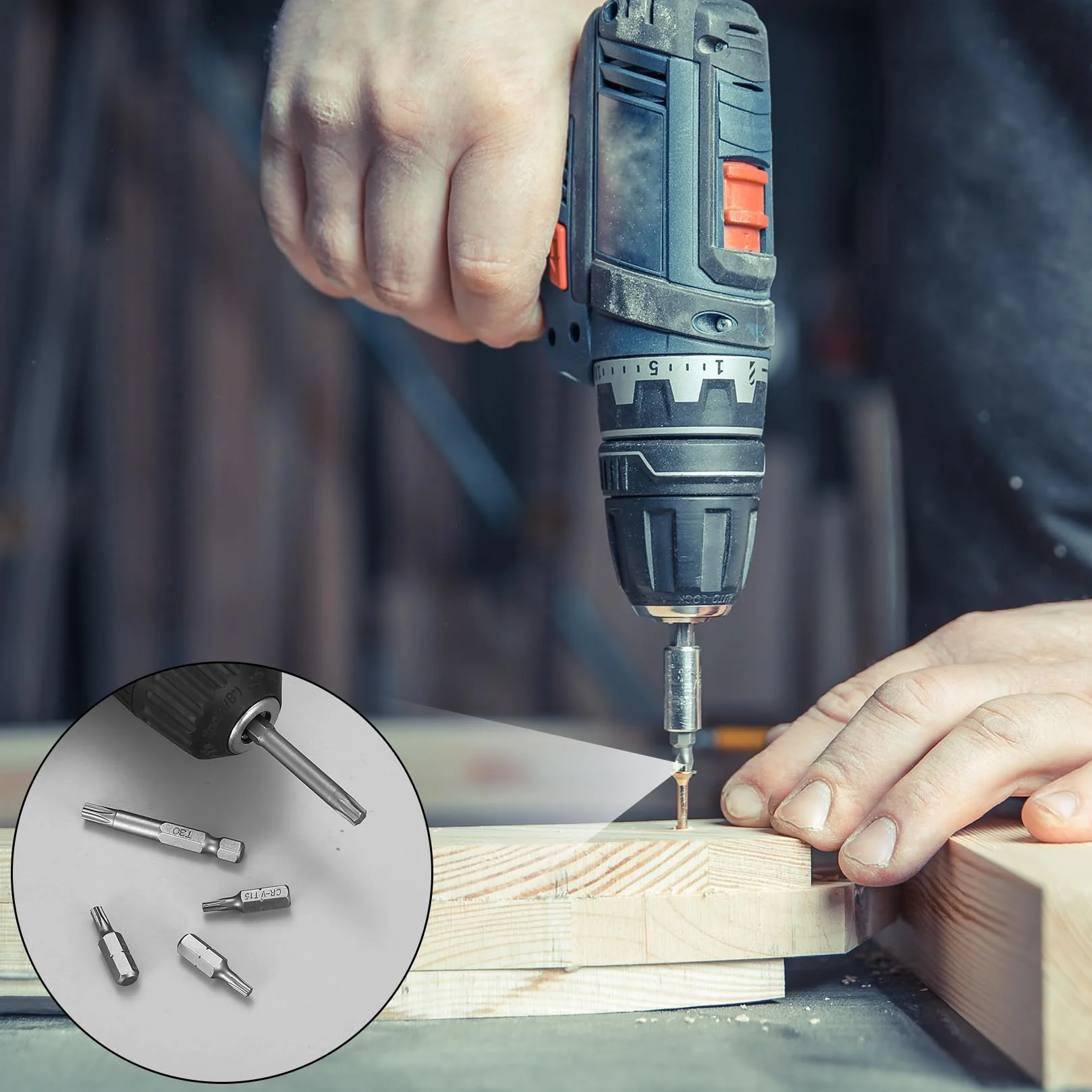 Zestaw bitów Torx T10 T15 T20 T25 T30 38 sztuk 1/4 cala napęd sześciokątny