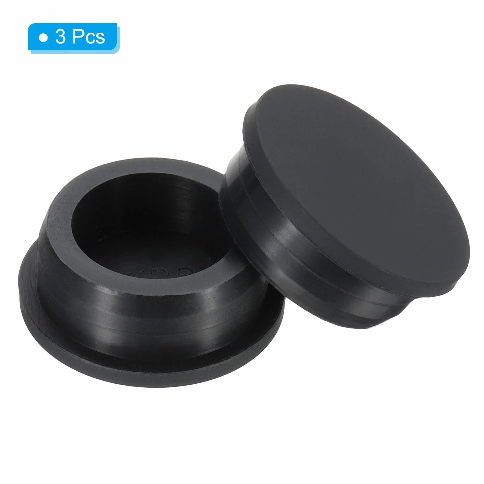 PATIKIL Gumowe zatyczki do otworów 39,3 mm, 3 szt., czarne