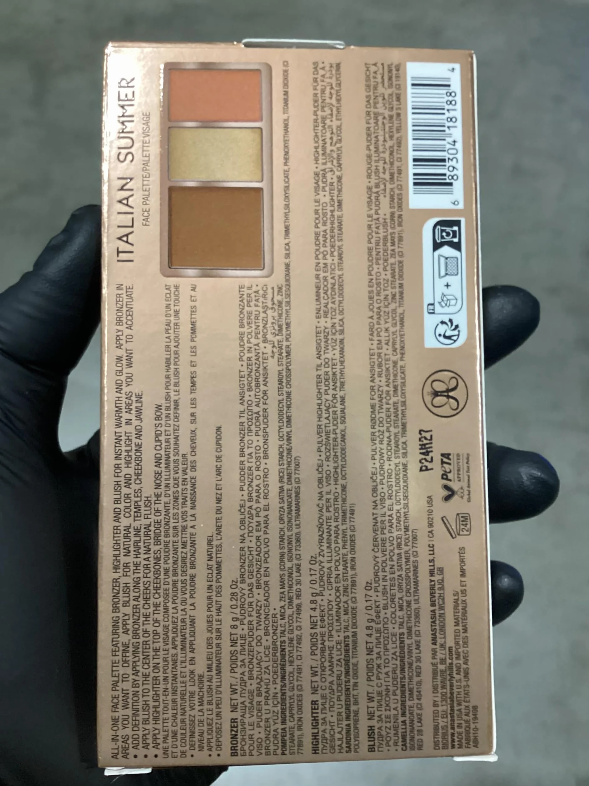 ANASTASIA BEVERLY HILLS paleta do twarzy - włoskie lato 17,6 g