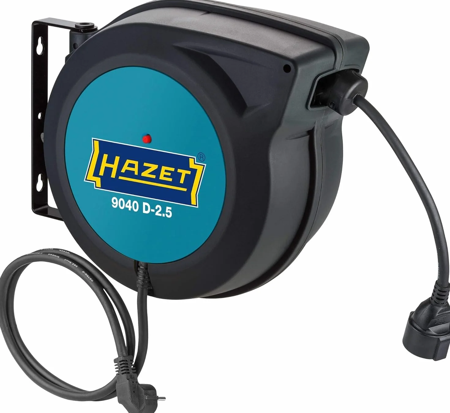 HAZET 9040D-2,5 Automatyczny zwijacz kabla 20 m kabel przyłączeniowy 1,5 m Stop w dowolnym punkcie
