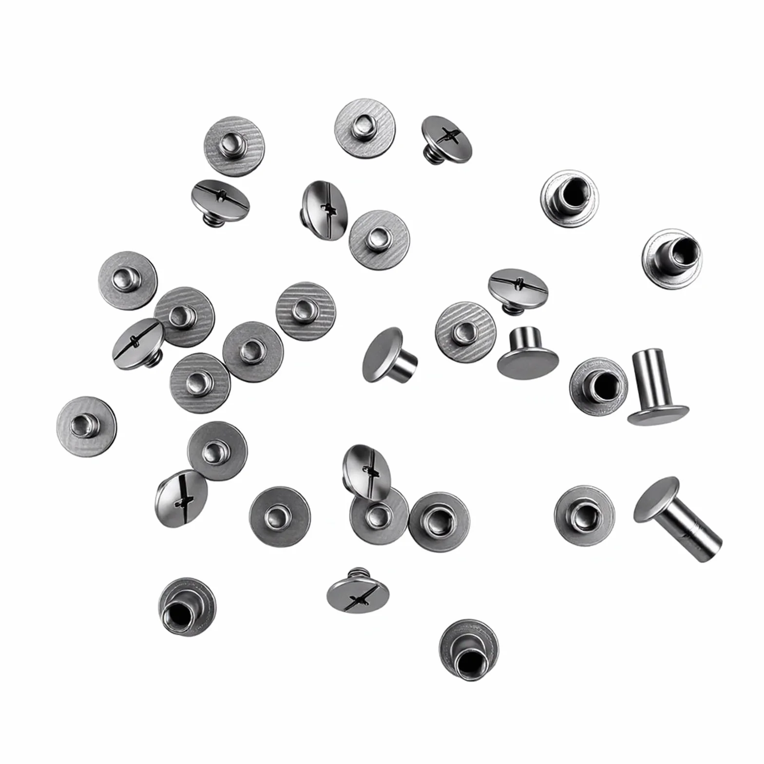 Chicago śruby wiążące metalowe nity zrywalne M5 x 4-12 mm zestaw 120 sztuk