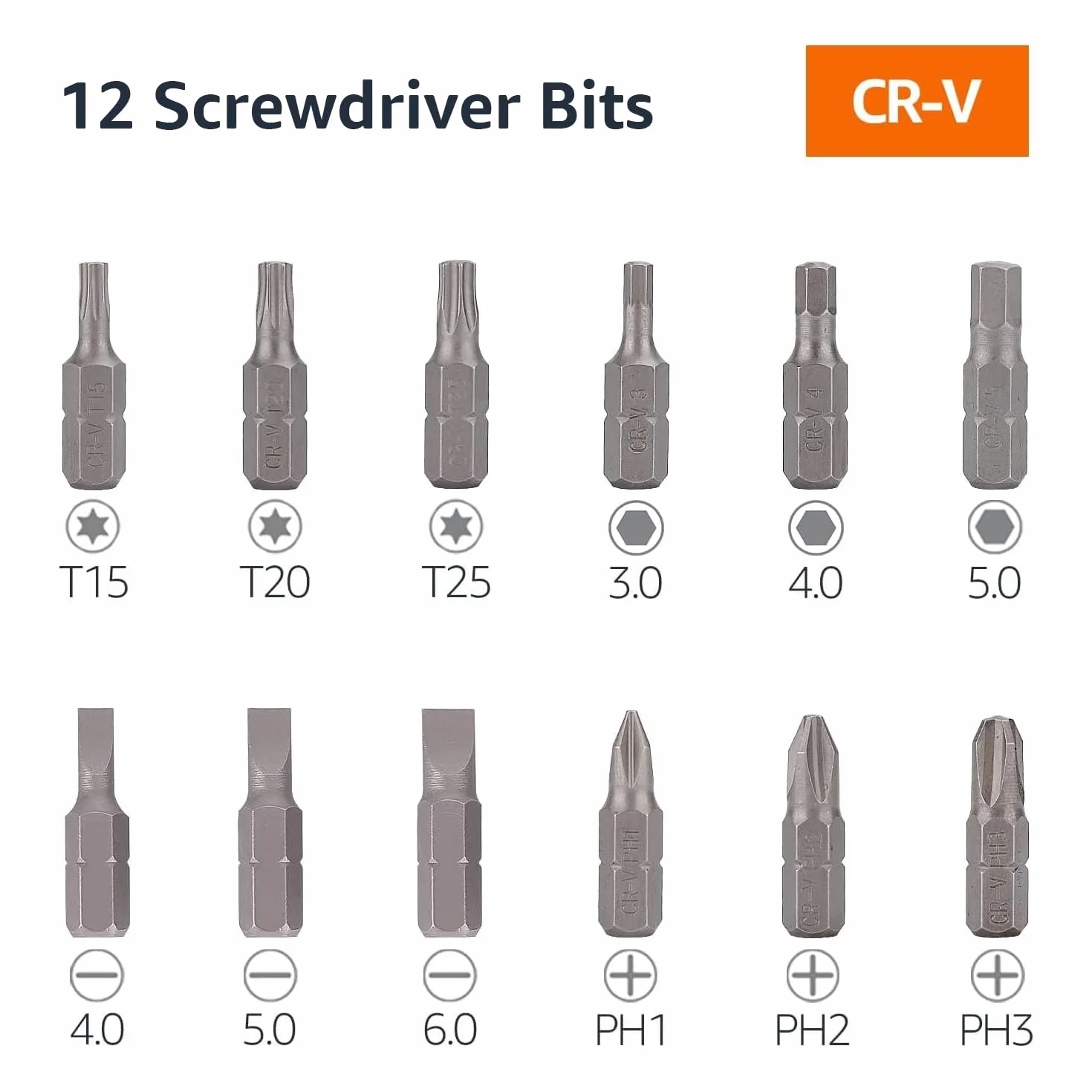 Amazon Basics Wkrętak magnetyczny z grzechotką, 12 w 1