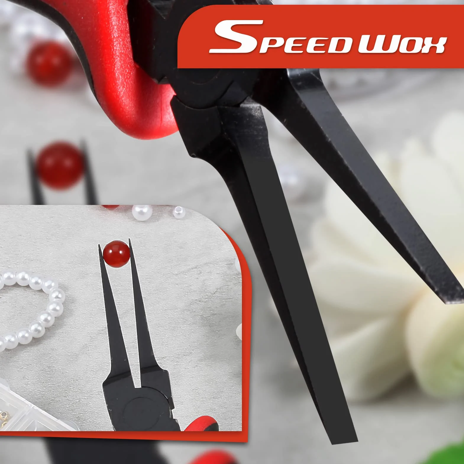 SPEEDWOX Cienkie płaskie szczypce 14 cm do biżuterii