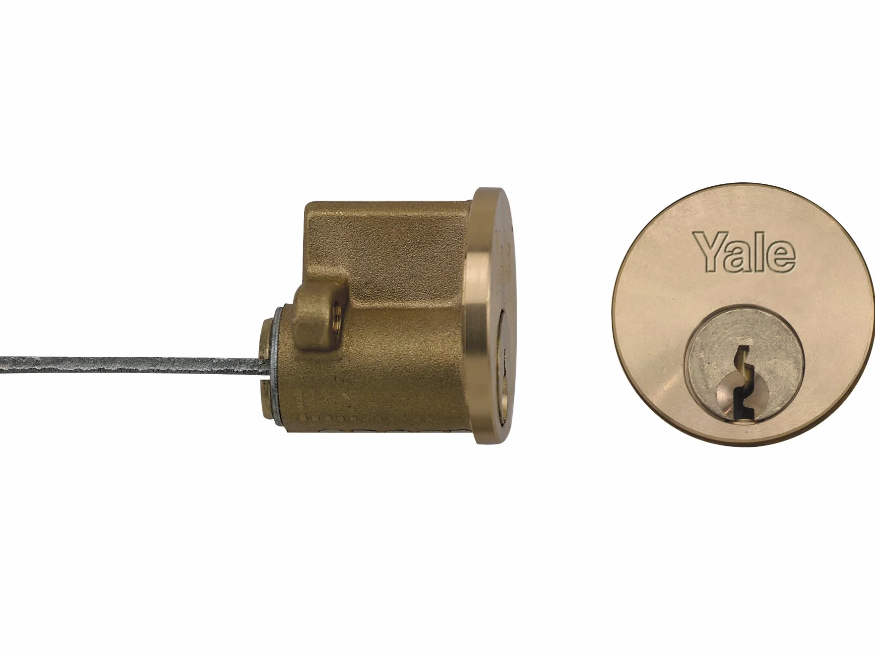 Yale Zamki P1109 Zapasowy cylinder felgi polerowany mosiądz 4 klucze