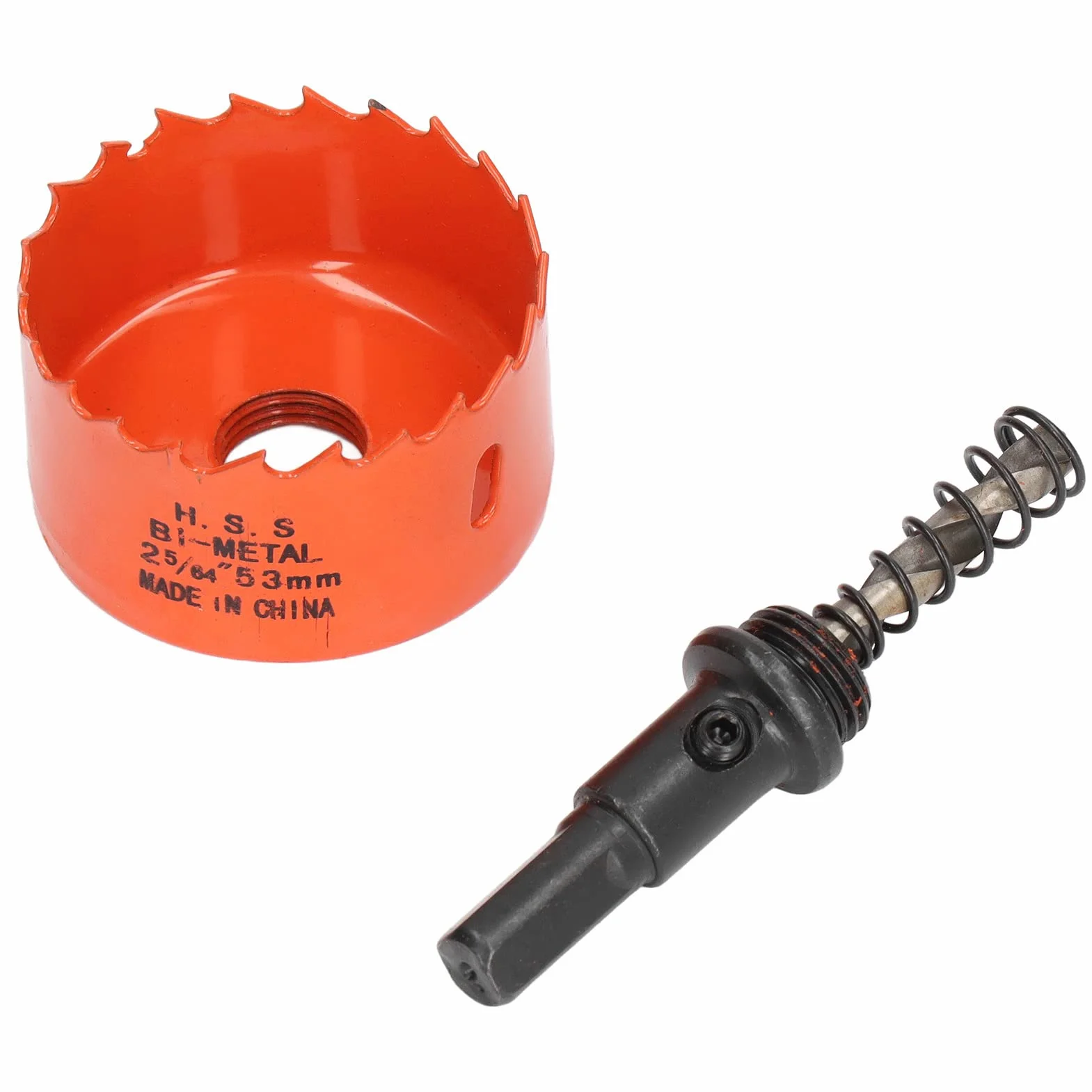 Otwornice Bimetaliczne HSS 53mm z Trzpieniem do Drewna i Metalu