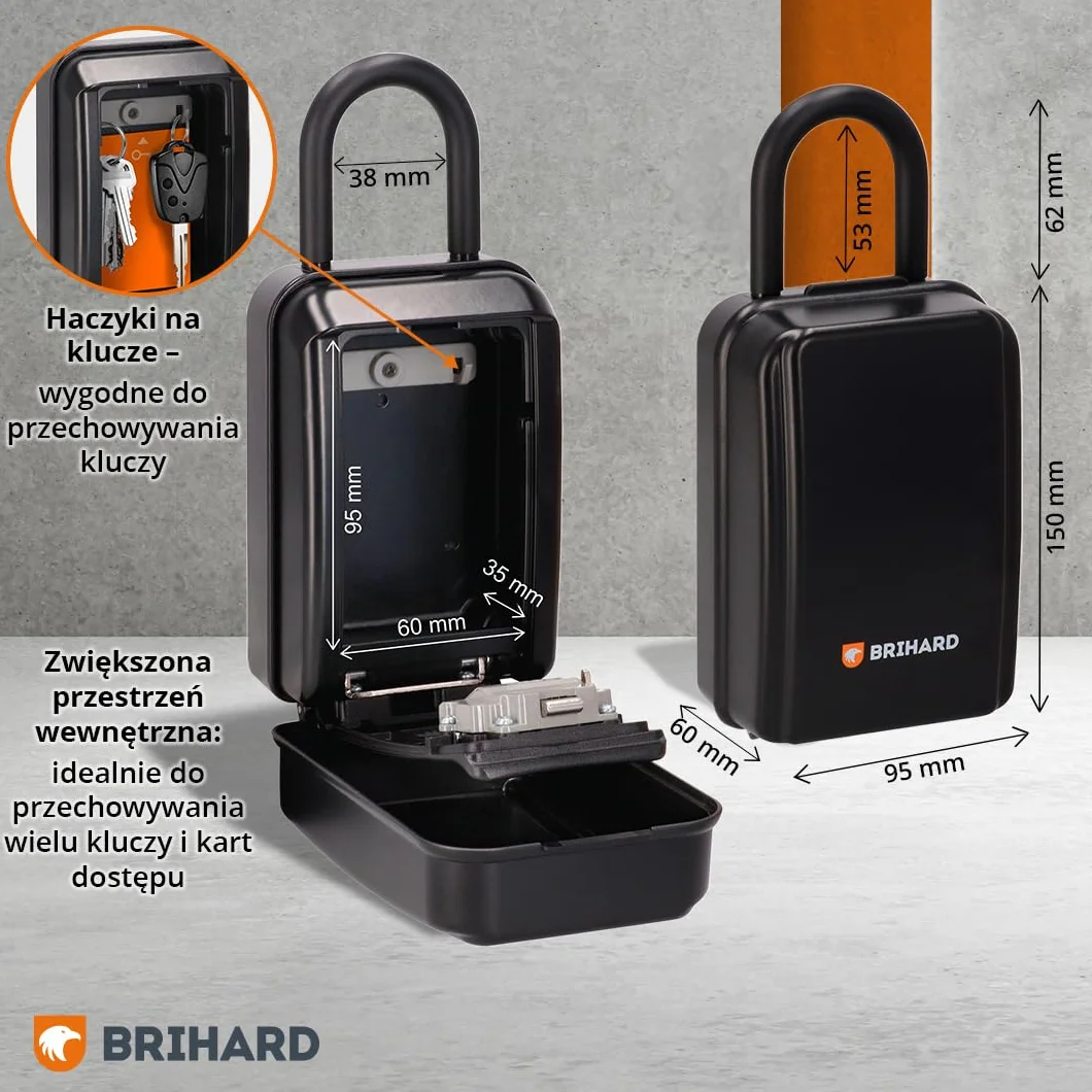 Key Lock Box All Season Shackle XL przenośna skrzynka na klucze zewnętrzny sejf z wodoodporną osłoną zamkiem szyfrowym