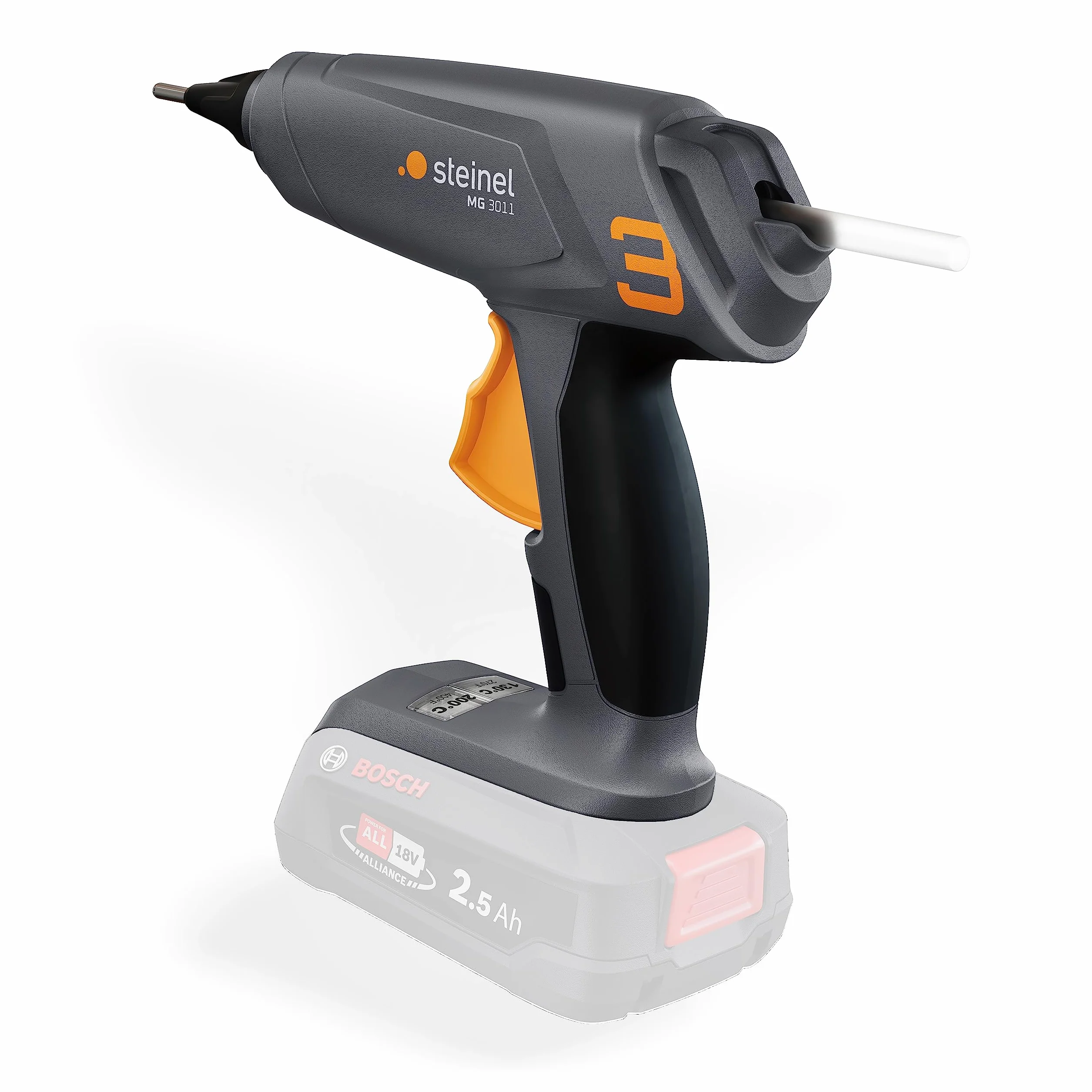 Steinel MobileGlue 3011 bezprzewodowy pistolet do klejenia na gorąco 11 mm 2 poziomy temperatury Bosch PFA