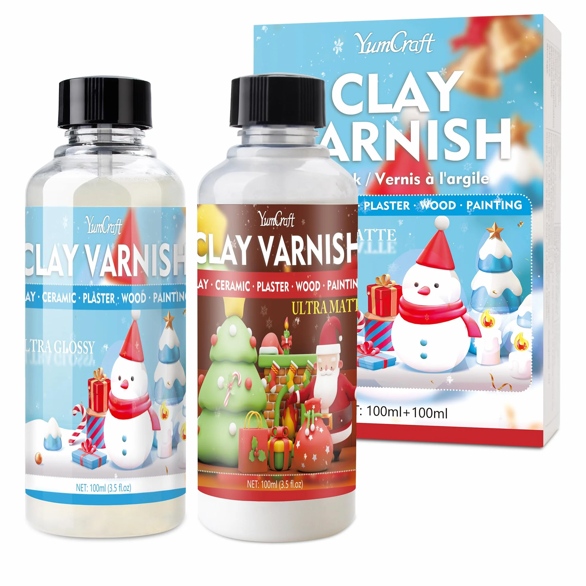 Air Dry Clay Glass - przezroczysty lakier do gliny, błyszcząca i matowa glazura, wodoodporny, odporny na zarysowania