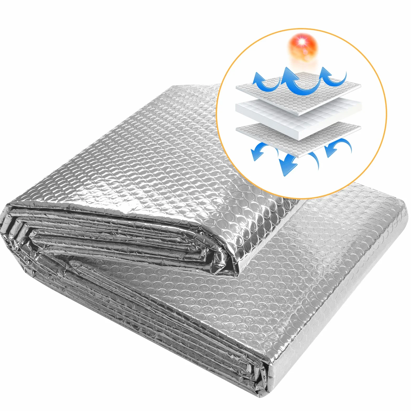 Folia odbijająca ciepło izolacyjna 5m x 60cm 3mm z podkładką samoprzylepną