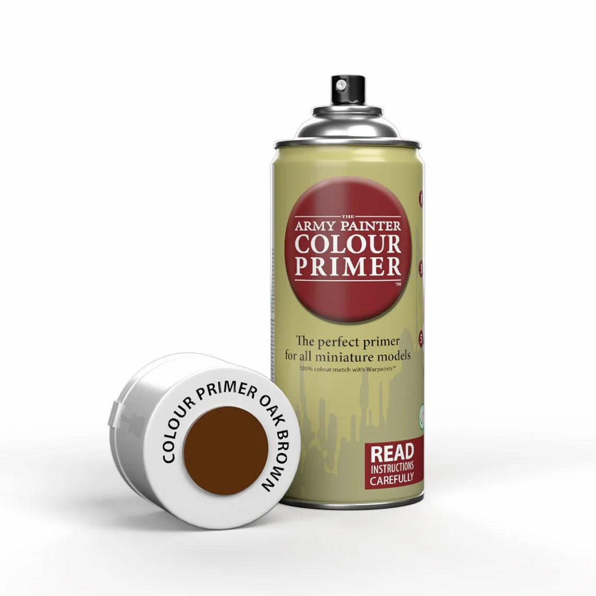 The Army Painter Color Primer Oak Brown, 400 ml akrylowy podkład w sprayu, farba w sprayu do miniaturowych podkładów, odgrywania ról, gier planszowych i gier wojennych miniaturowych modelowania