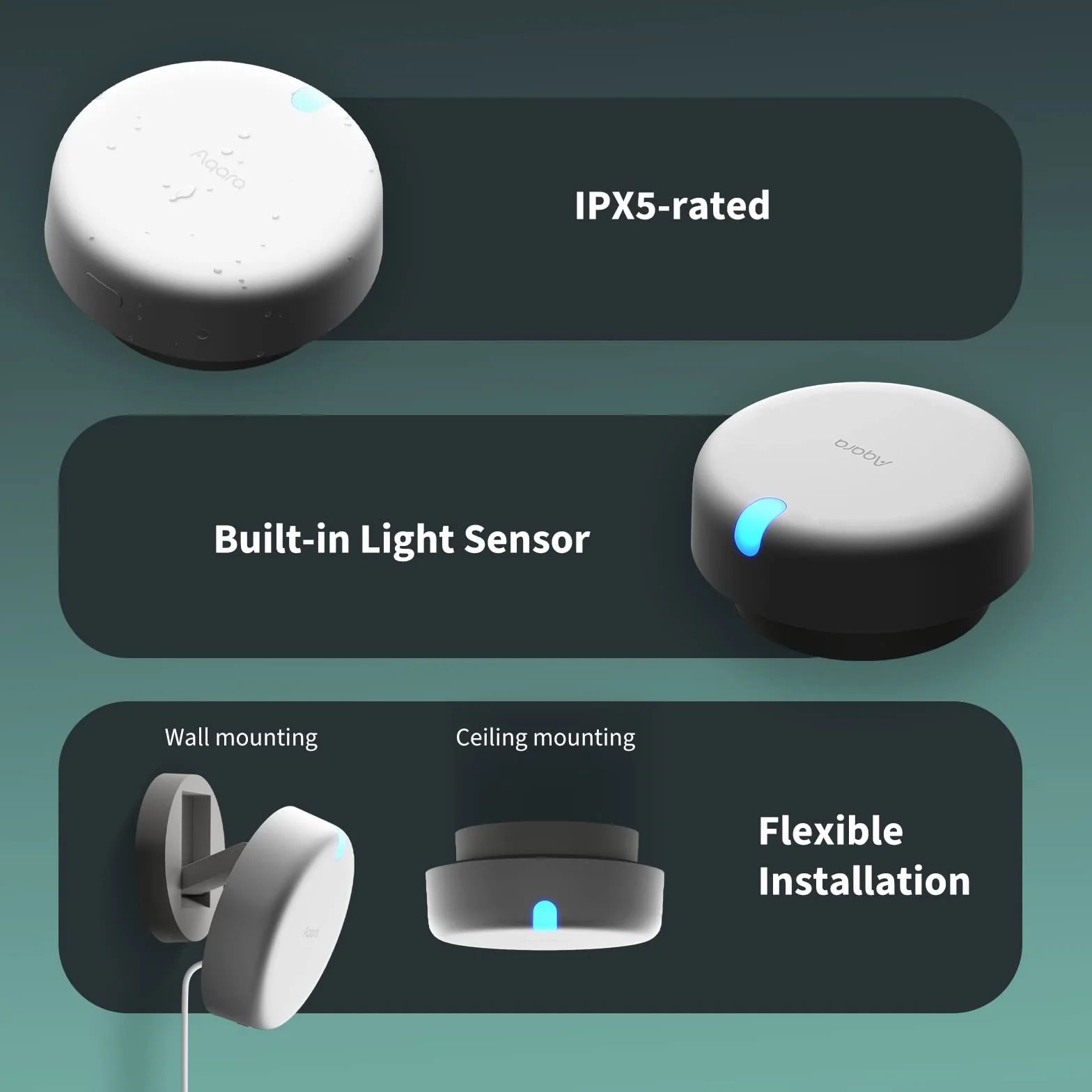 Aqara Czujnik Obecności FP2, Czujnik Ruchu z Wykorzystaniem Radaru mmwave, Pozycjonowanie Strefowe, Wykrywanie Wielu Osób i Upadków, Obsługa HomeKit, Alexa, Google, SmartThings i Home Assistant