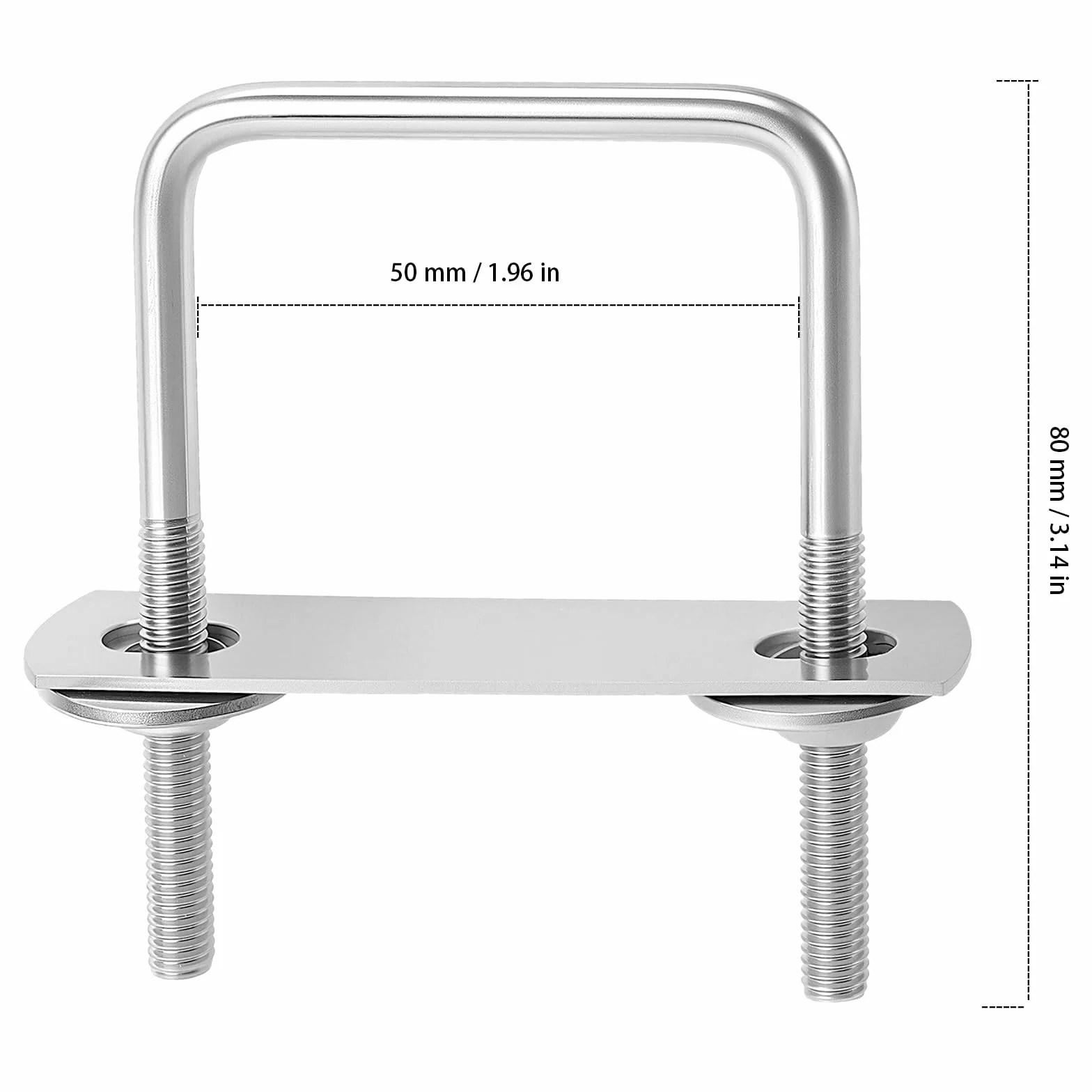 Śruby U M6 50x80 mm z nakrętkami i podkładkami do mocowania rur
