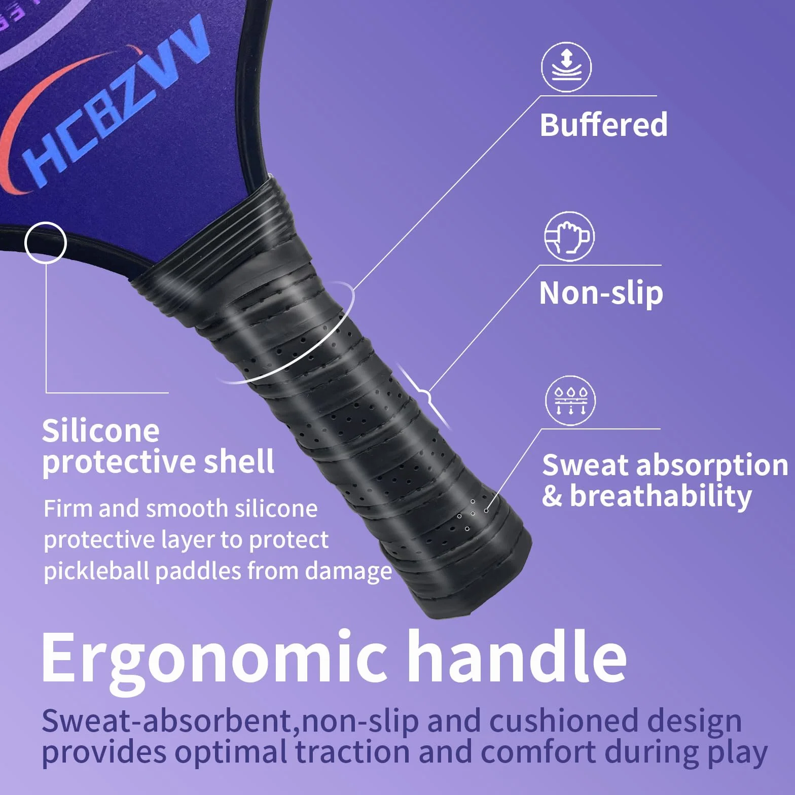 Pickleball Paddles Racket Set, Pickleball Paddle Set z 2 rakietami i 4 piłkami, 1 przenośna torba, ergonomiczny wygodny uchwyt, Outdoor i Indoor, odpowiedni dla początkujących (2 sztuki)