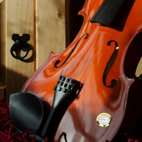 Higrometr Skrzypcowy Mini Miernik Gitary Okrągły Wilgotność Instrumenty Muzyczne Bez Baterii