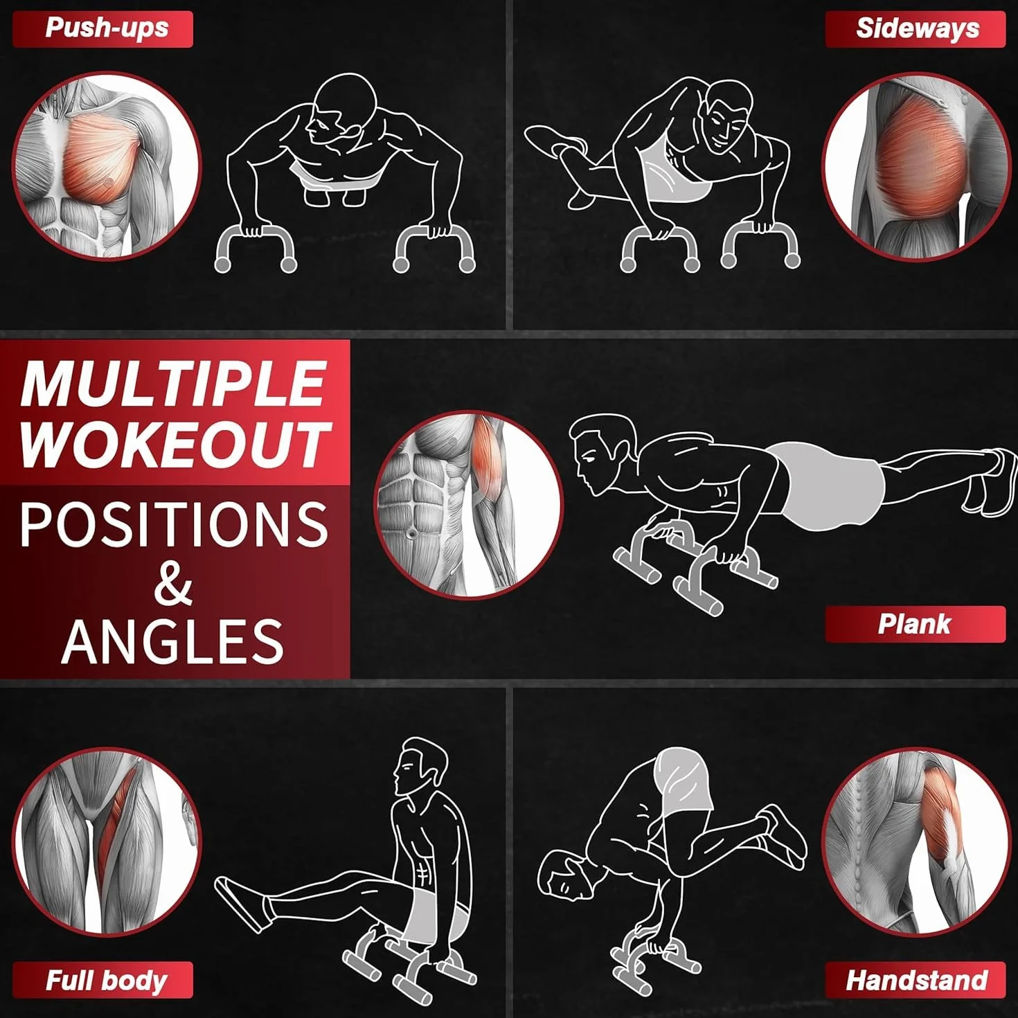 Pushup Bars Stojaki Zestaw Uchwytów, Trening Fitness Naciśnij Up Ćwiczenia Mięśni, Ćwiczenia domowe dla mężczyzn/kobiet