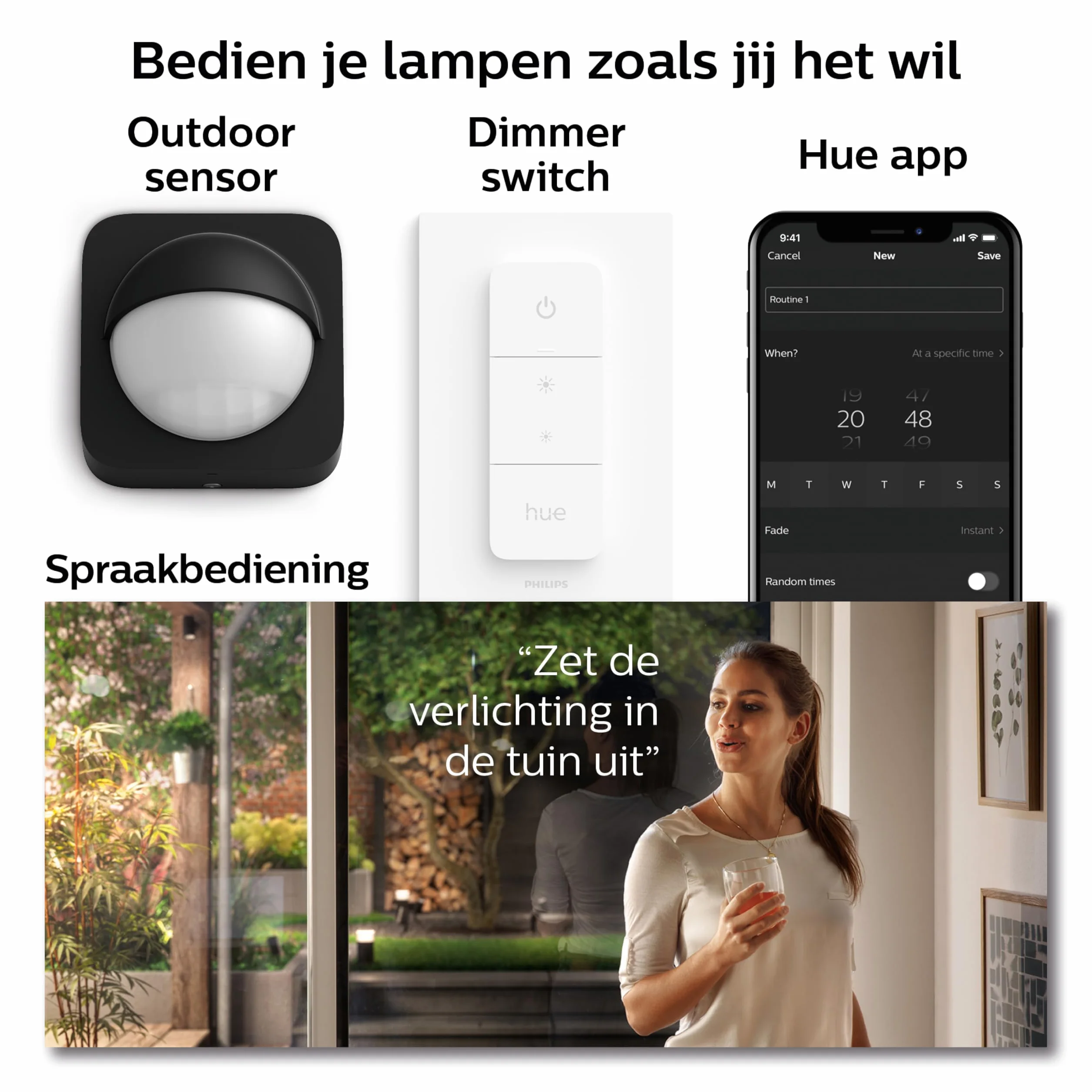 Philips Hue Calla White and Color Ambiance Zewnętrzna lampa stojąca LED, 16 mln kolorów, ściemnialna, sterowanie aplikacją
