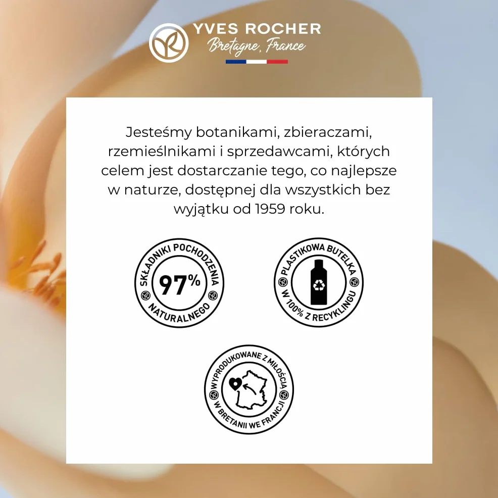 Yves Rocher Rozświetlający olejek do ciała Monoi – nawilżający olejek z Tahiti z drobinkami perły – satynowy połysk i złocista skóra – naturalna formuła, zapach lata – do ciała i włosów – 100 ml