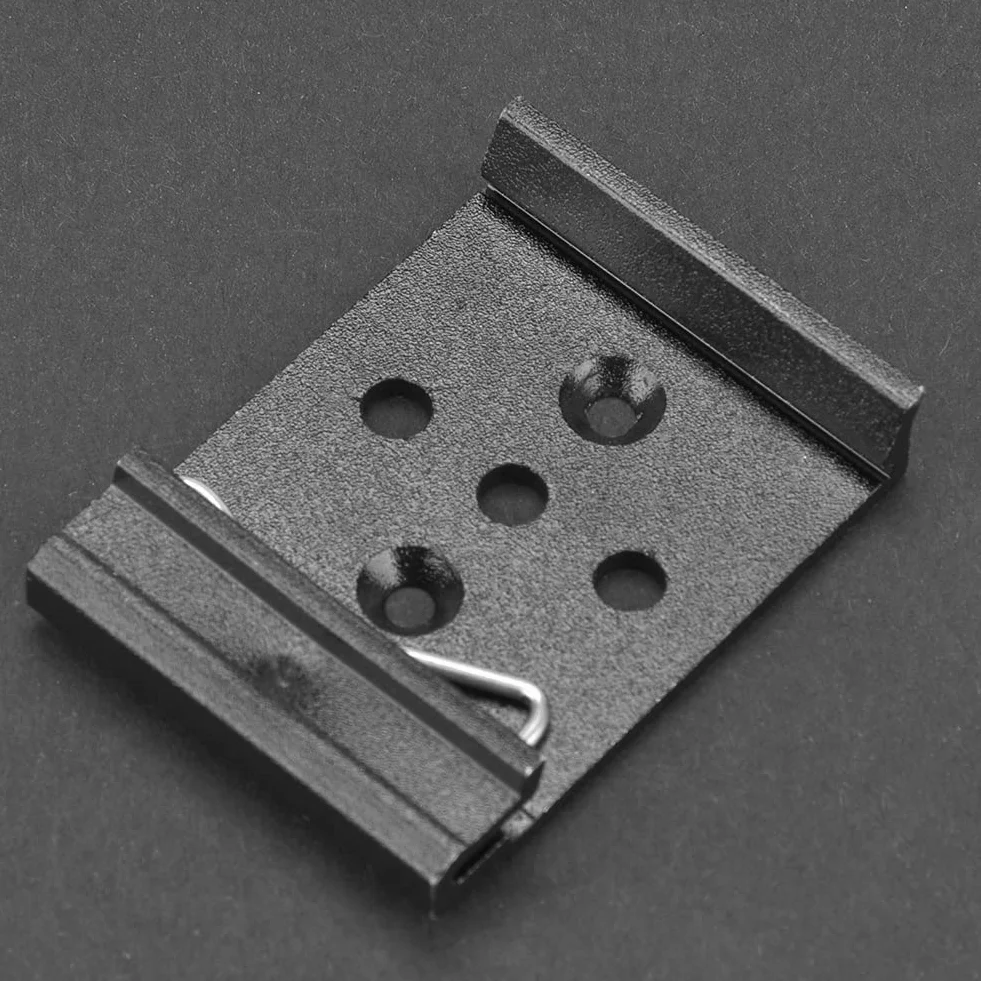 Aluminiowy Uchwyt Montażowy na Szynę DIN 35mm Pięcioprzewodowy Biały Czarny do Przekaźników Matowe Wykończenie dla Paneli Sterujących