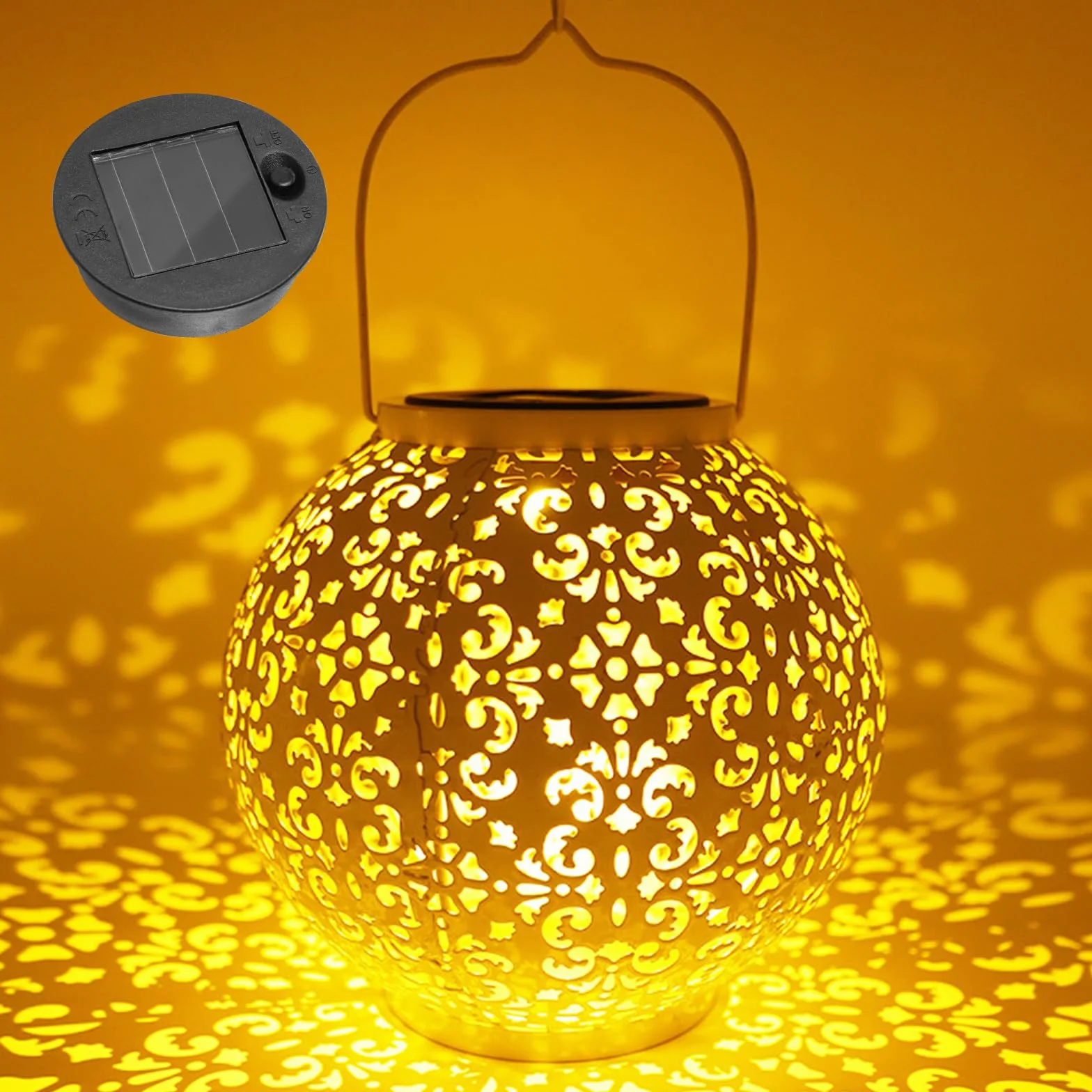 4 sztuki części zamiennych do lamp solarnych, górna część zamienna lamp solarnych, pokrywa solarna z LED ciepłą białą do słoików, do latarni solarnych, solarnych lamp ogrodowych i DIY (7 cm)