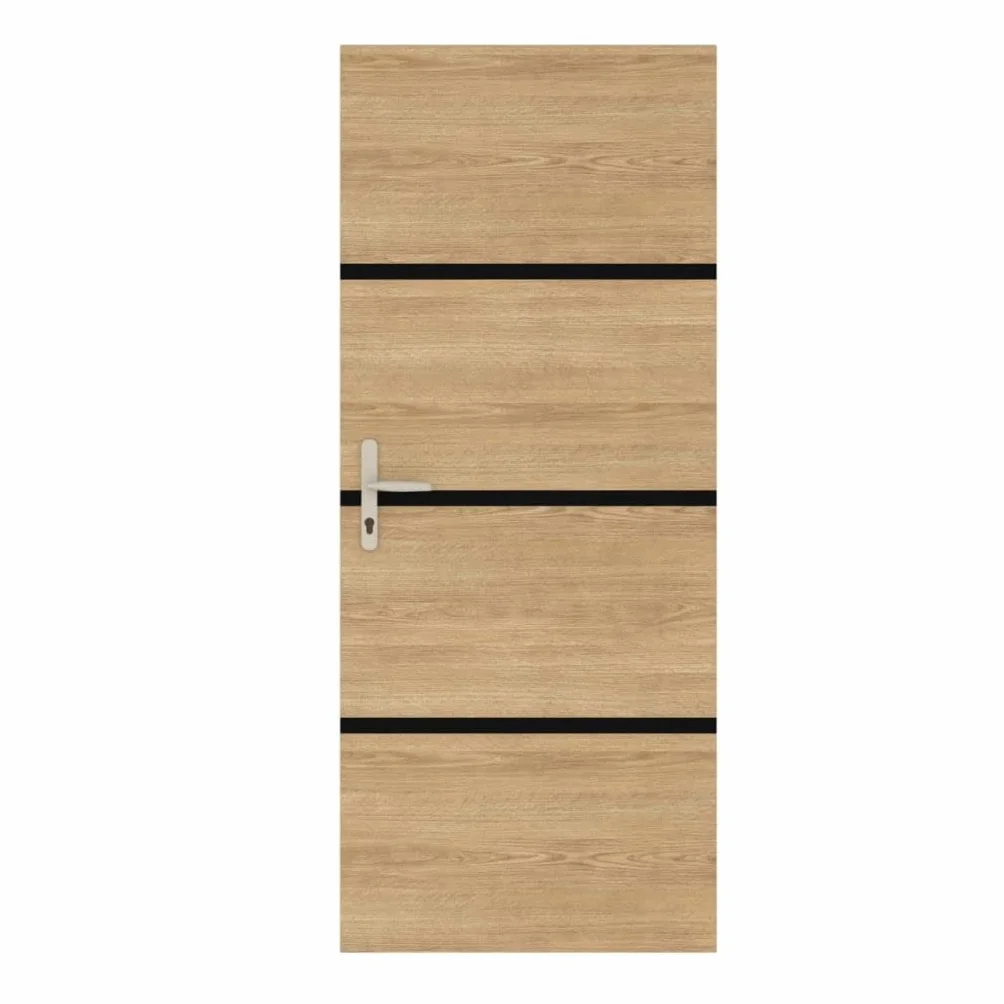Nordlinger Pro Zestaw renowacyjny drzwi Dąb Naturalny 85 x 50 cm 4 arkusze forniru 3 profile czarne 85 x 2 cm