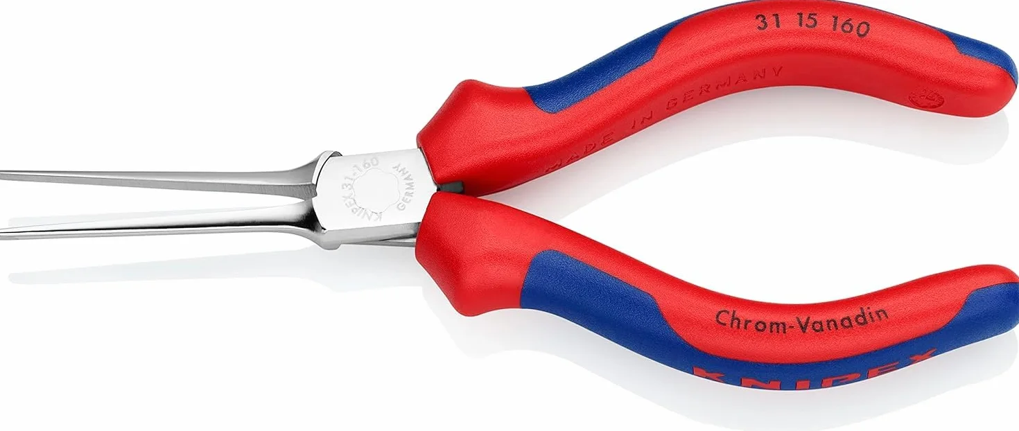 KNIPEX Szczypce chwytające wydłużone chromowane z osłonkami wielokomponentowymi 160 mm 31 15 160