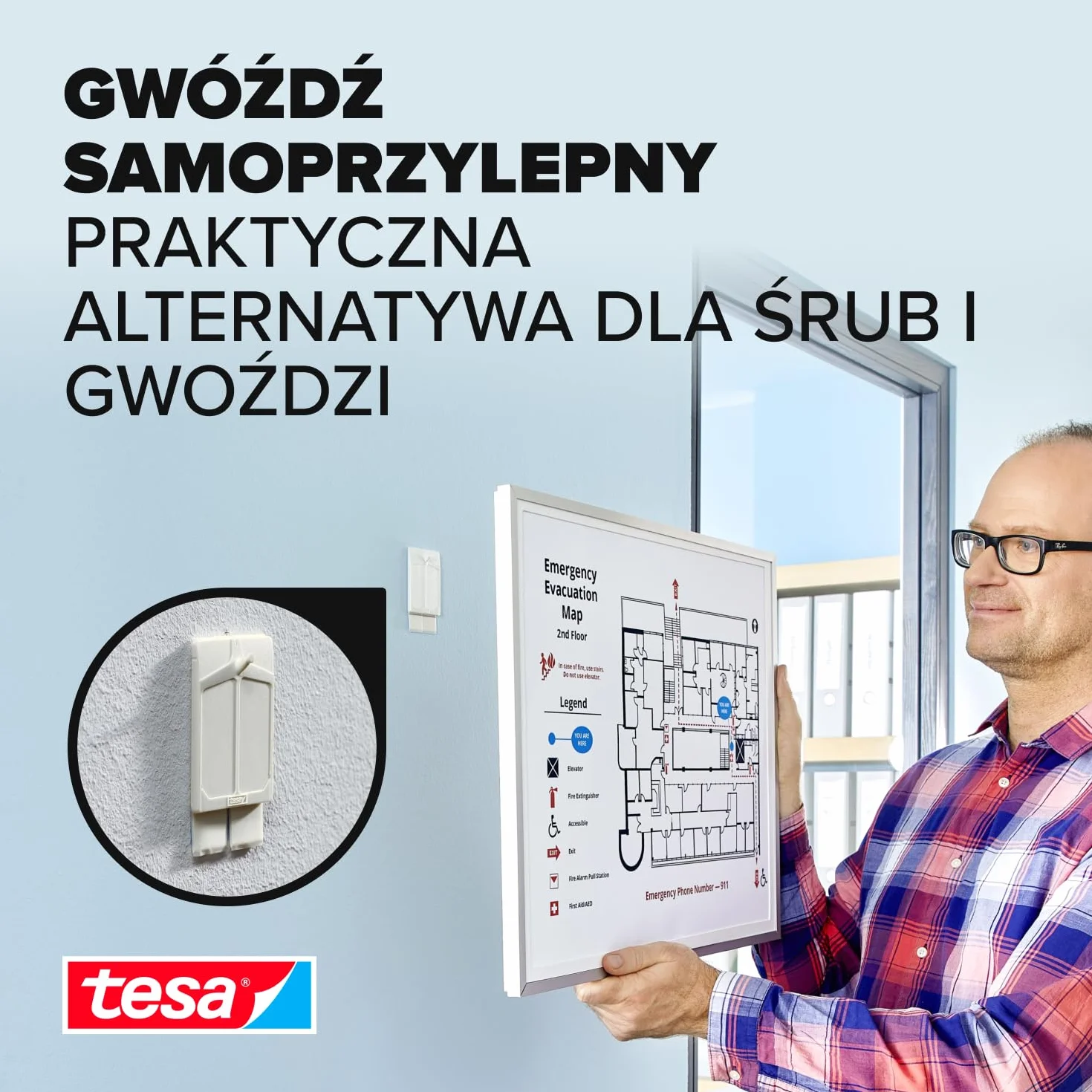 Tesa Haczyk Samoprzylepny Biały 2 x 2 kg