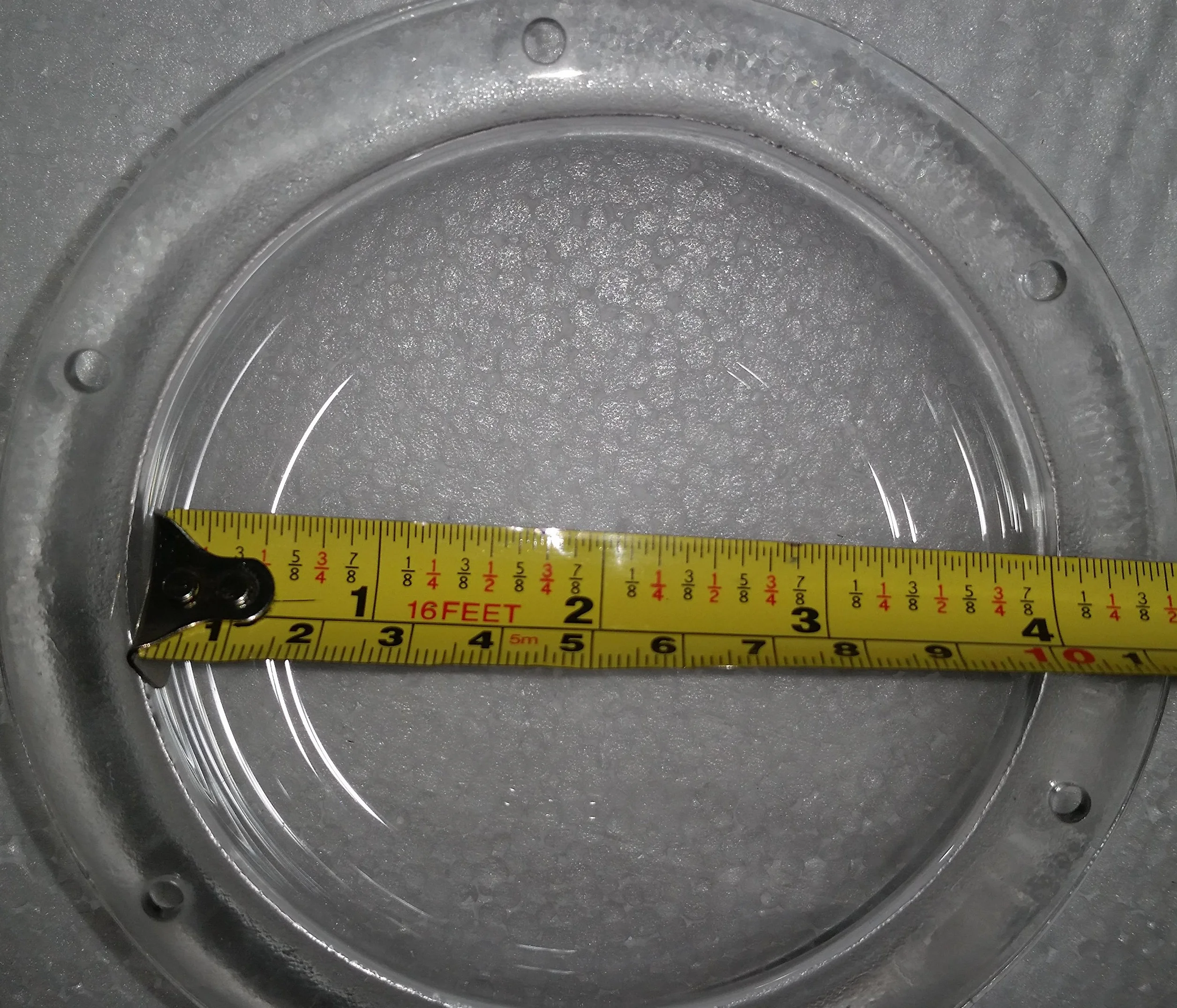 Przezroczysta akrylowa kopuła plastikowa półkula średnica 10 cm kołnierz 1/5.1 cm z otworami