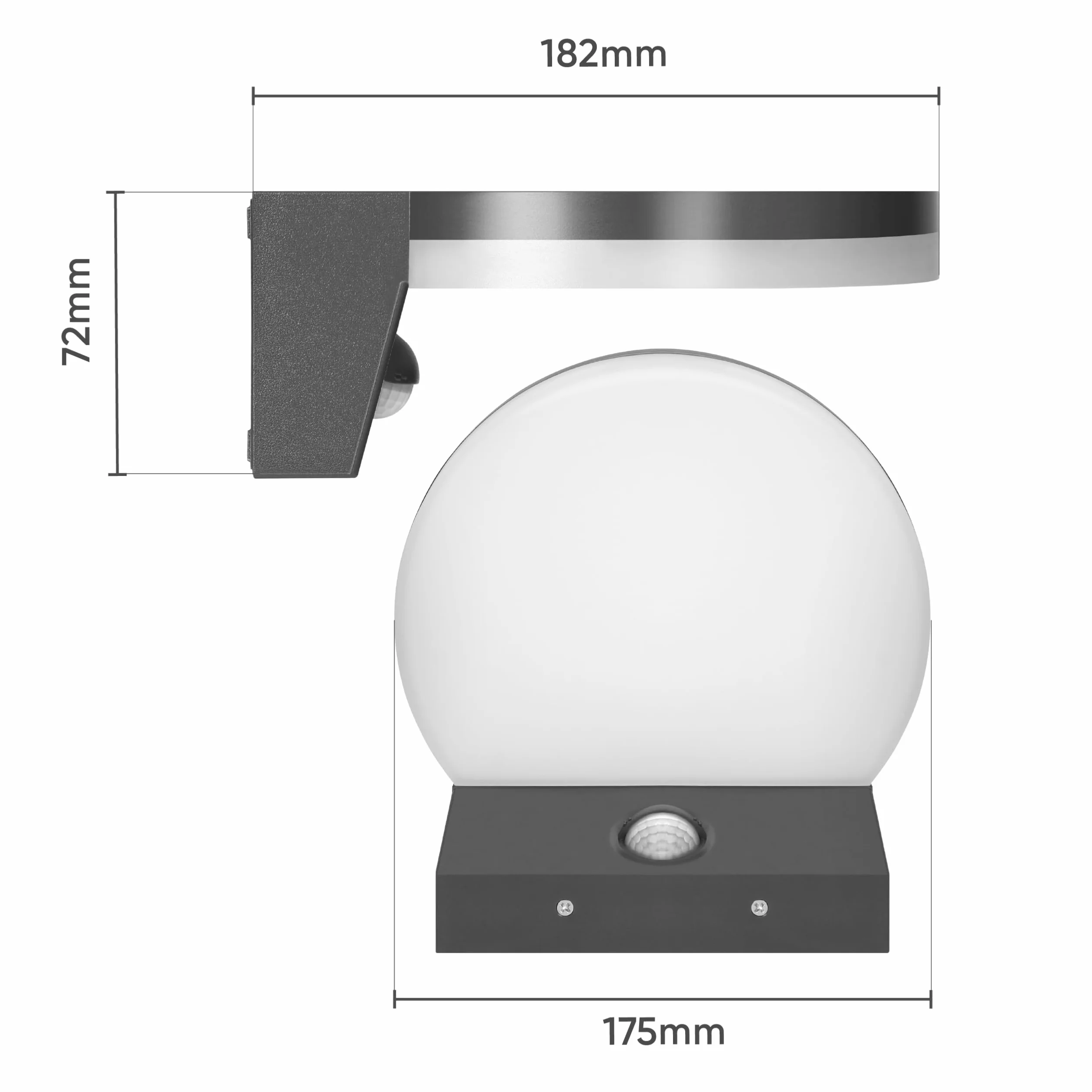 Lampa Zewnętrzna LED z Czujnikiem Ruchu PIR 3000K 1300lm Szeroki kąt >80° IP65
