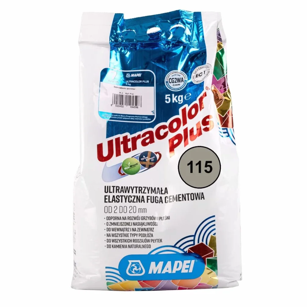 Fuga cementowa MAPEI ULTRACOLOR PLUS 5kg 115 rzeczny szary