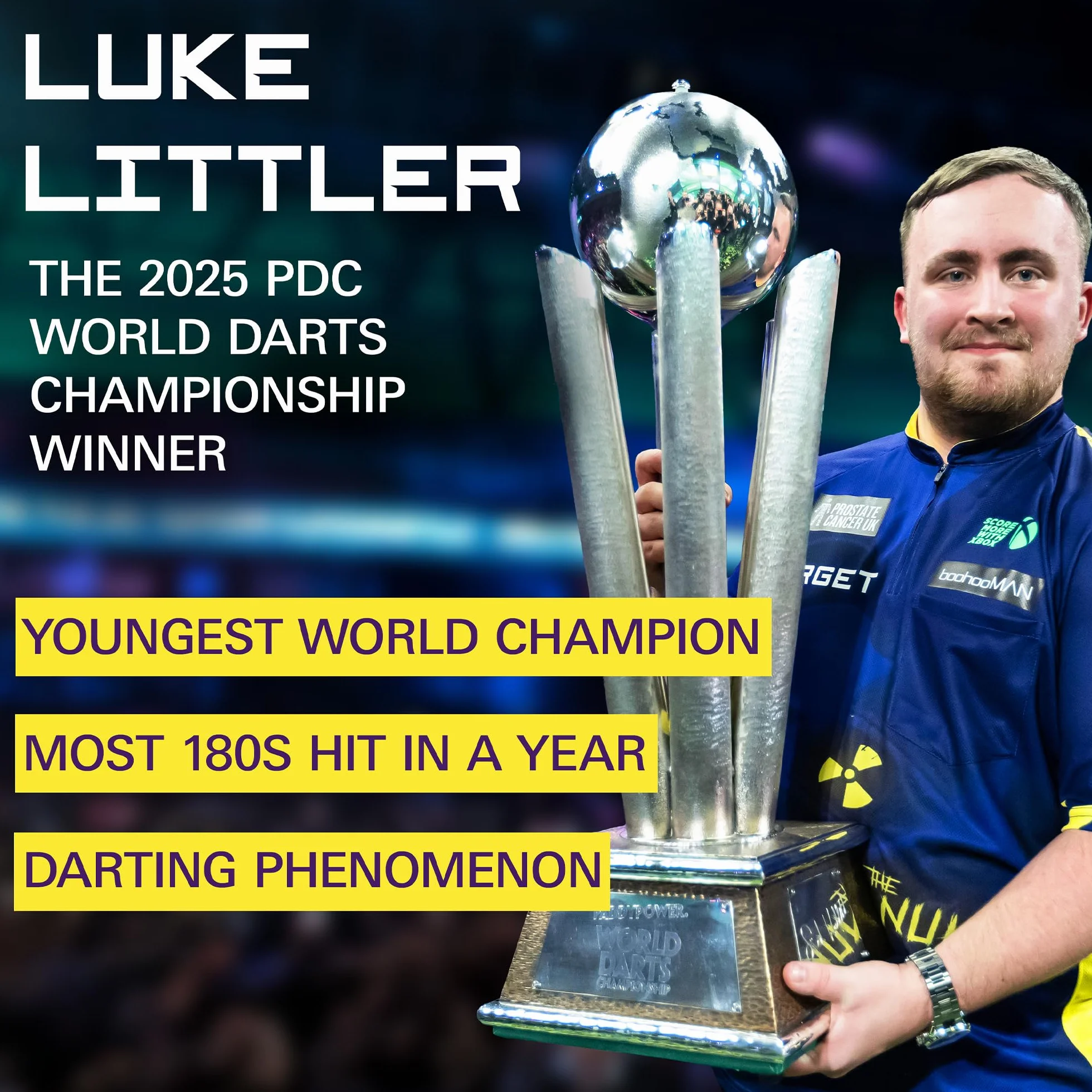 Target Darts Player Dartboard Set | Luke Littler/Dimitri Van den Bergh/Gabriel Clemens | Tarcza do rzutek w wersji dla graczy z 2 zestawami rzutek ze stalowymi końcówkami, standardowa linia w zawodach